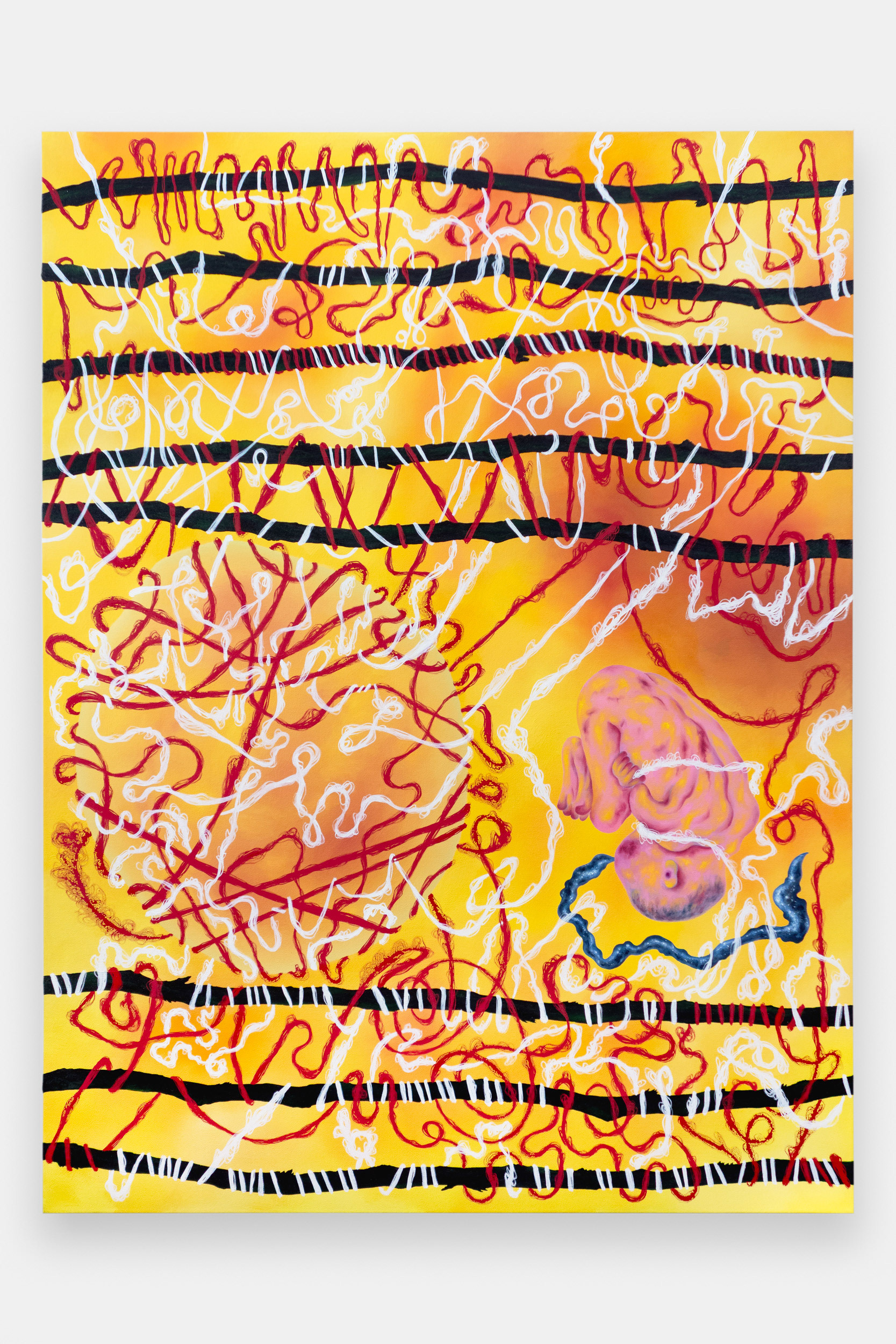 "The Trouble with Being Born", 2025-2026, oil on canvas, 48x36 inches
