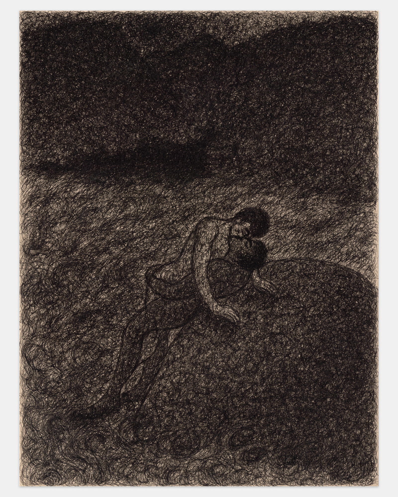 "Halt the Sunrise", 2024, ink on paper, 12x9 inches