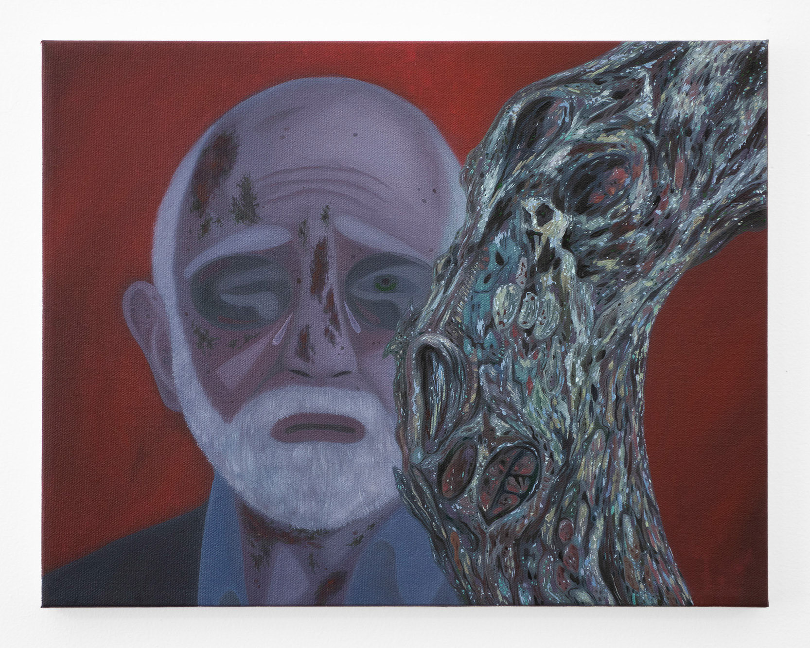 "Why Do We See Each Other", 2021, oil on canvas, 14x18 inches