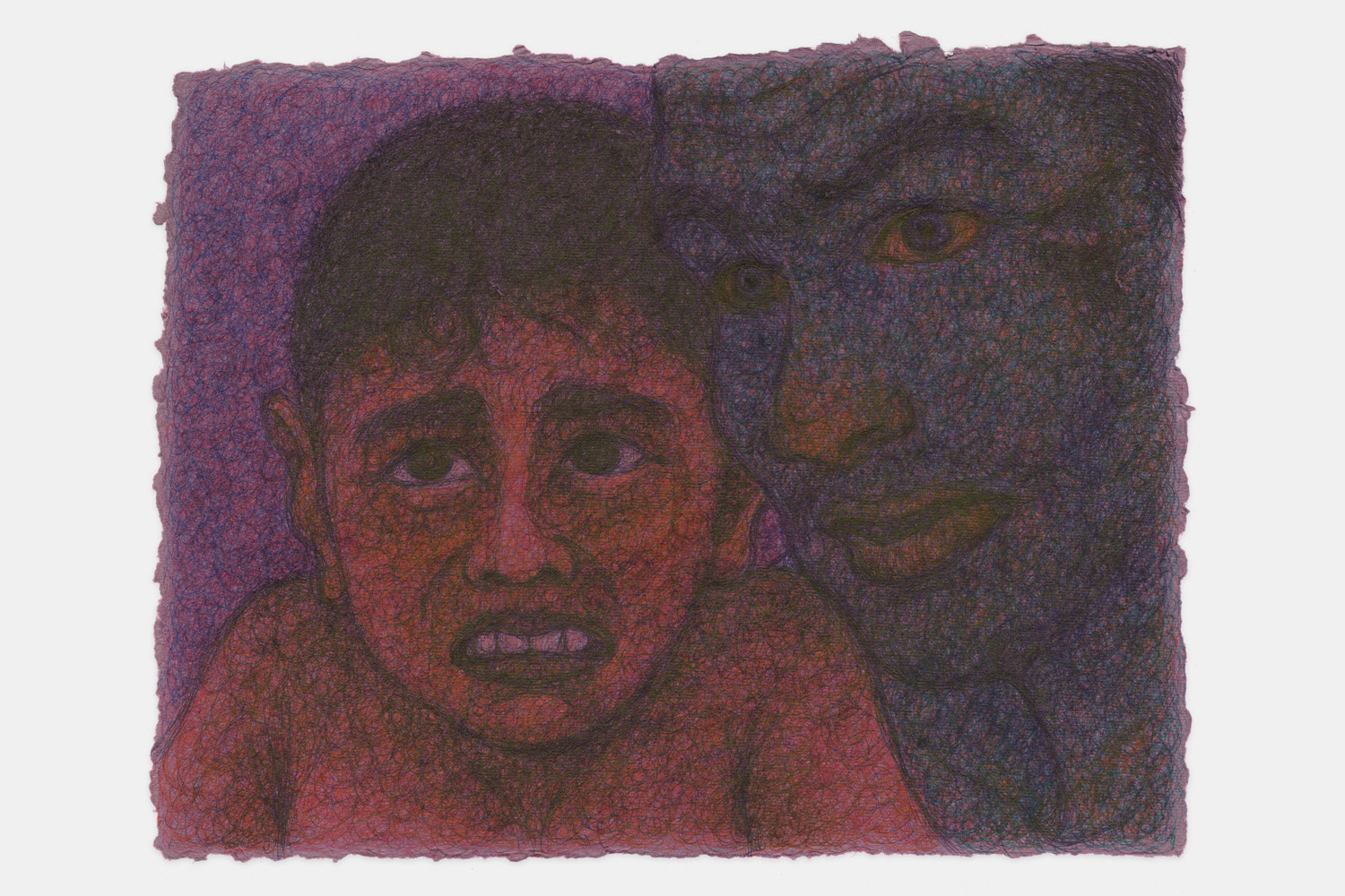 "Why Am I Scared of You", 2024, ink on paper, 9x11.5 inches