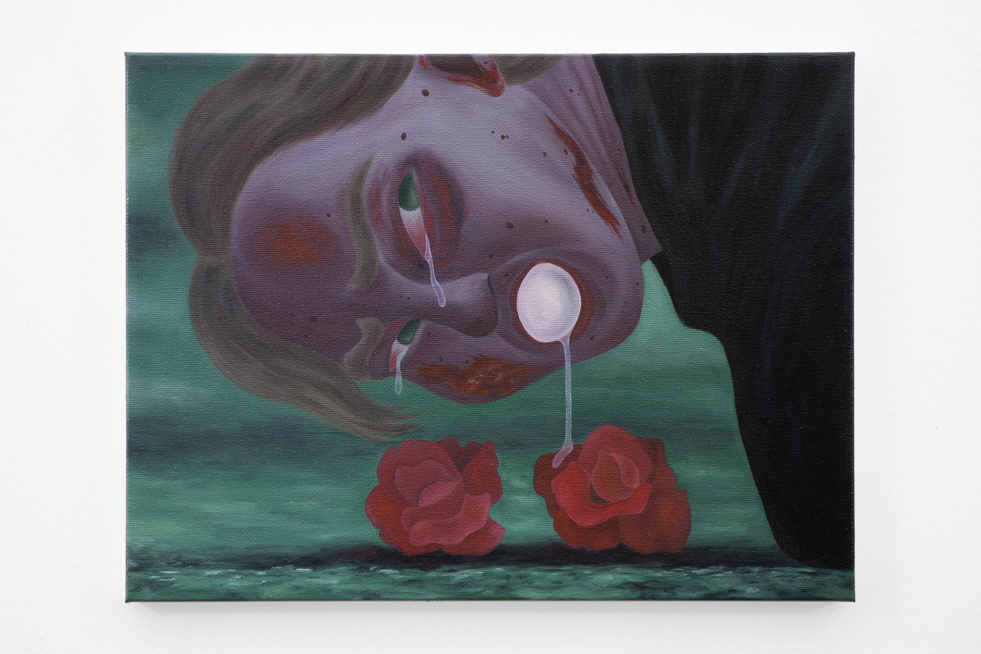 "No Es Pecado", 2021, oil on canvas, 12x16 inches