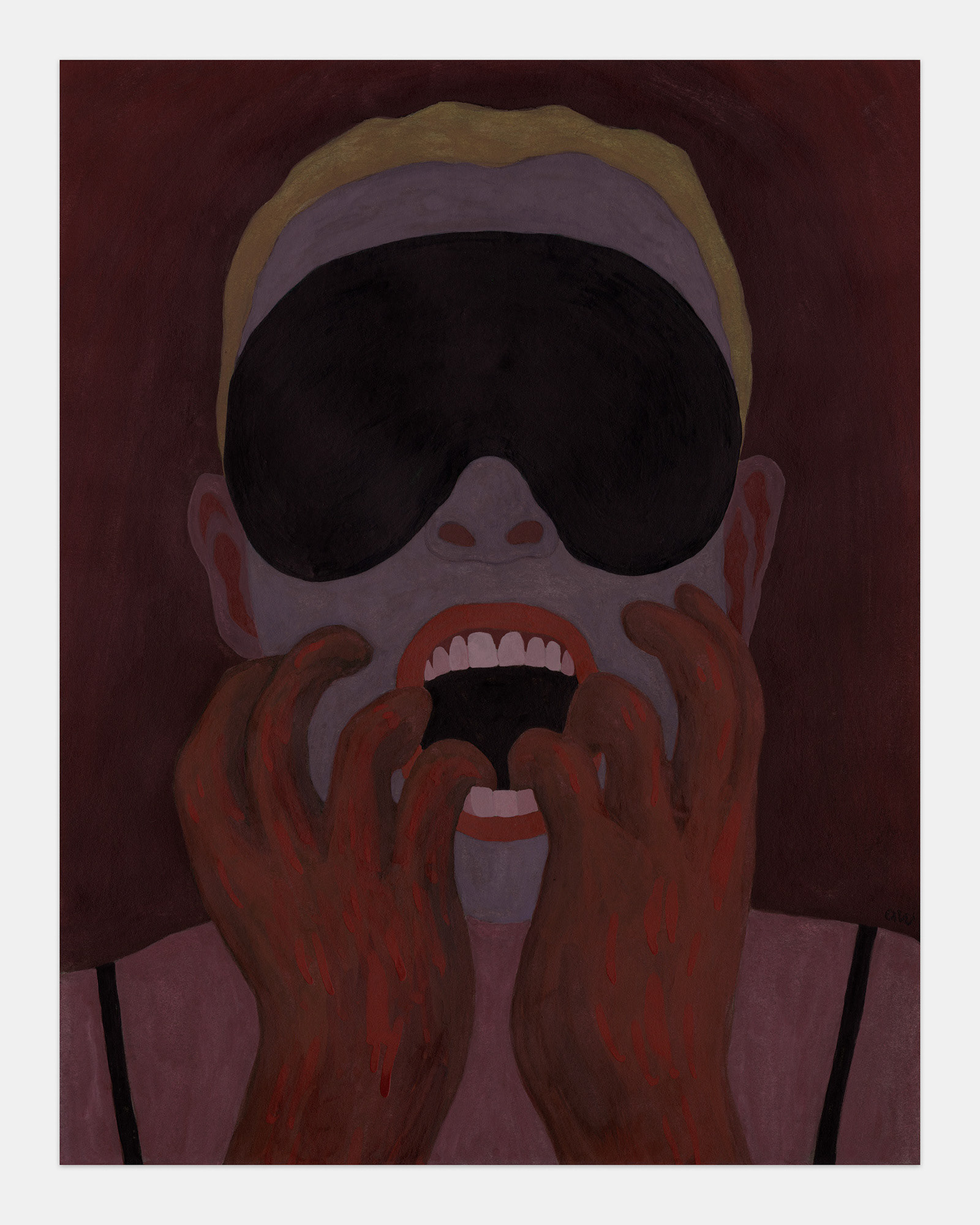 "Last Night", 2020, watercolor on paper, 14x11 inches