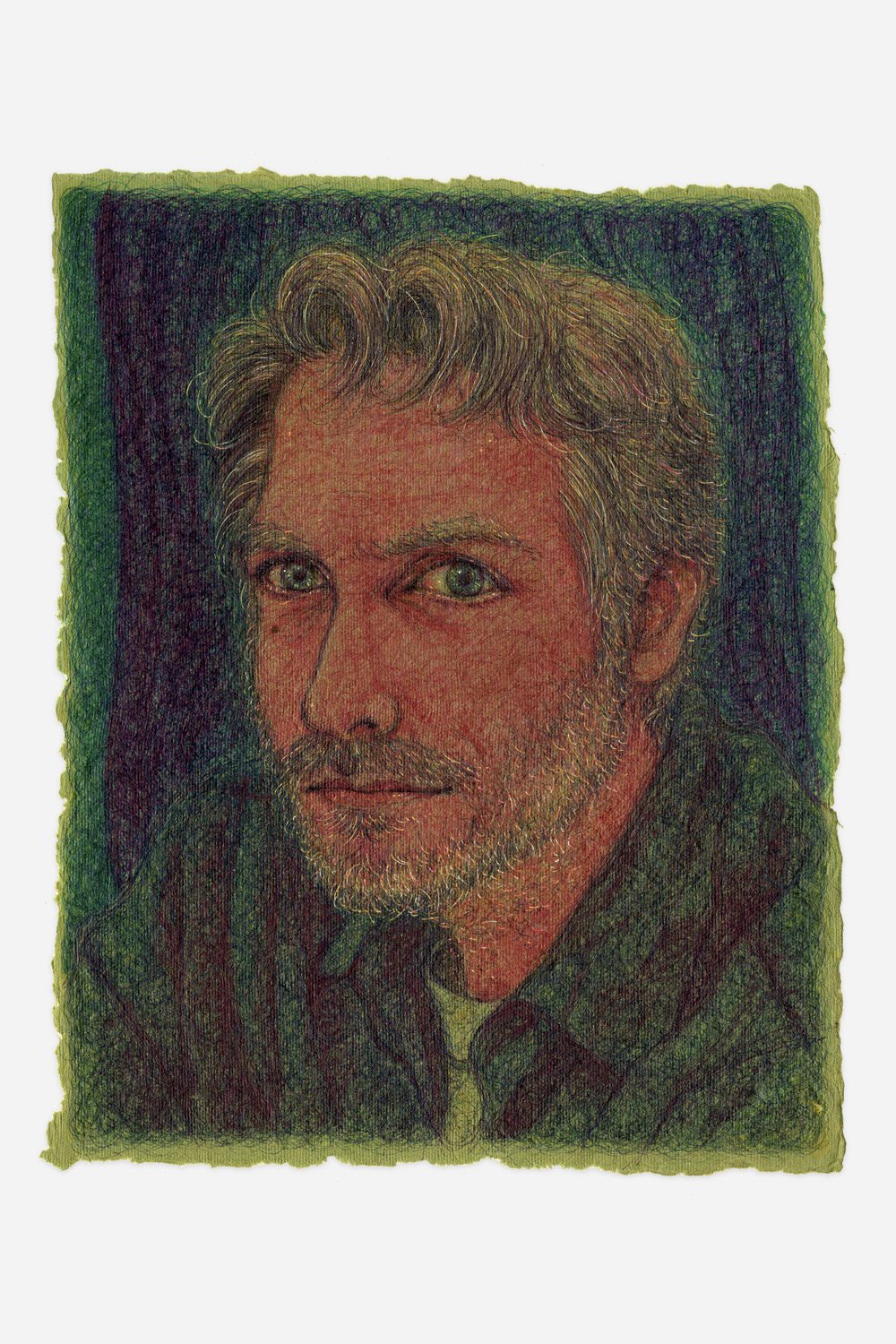 "Portrait of a Husband", 2024, ink on paper, 11.25x9 inches