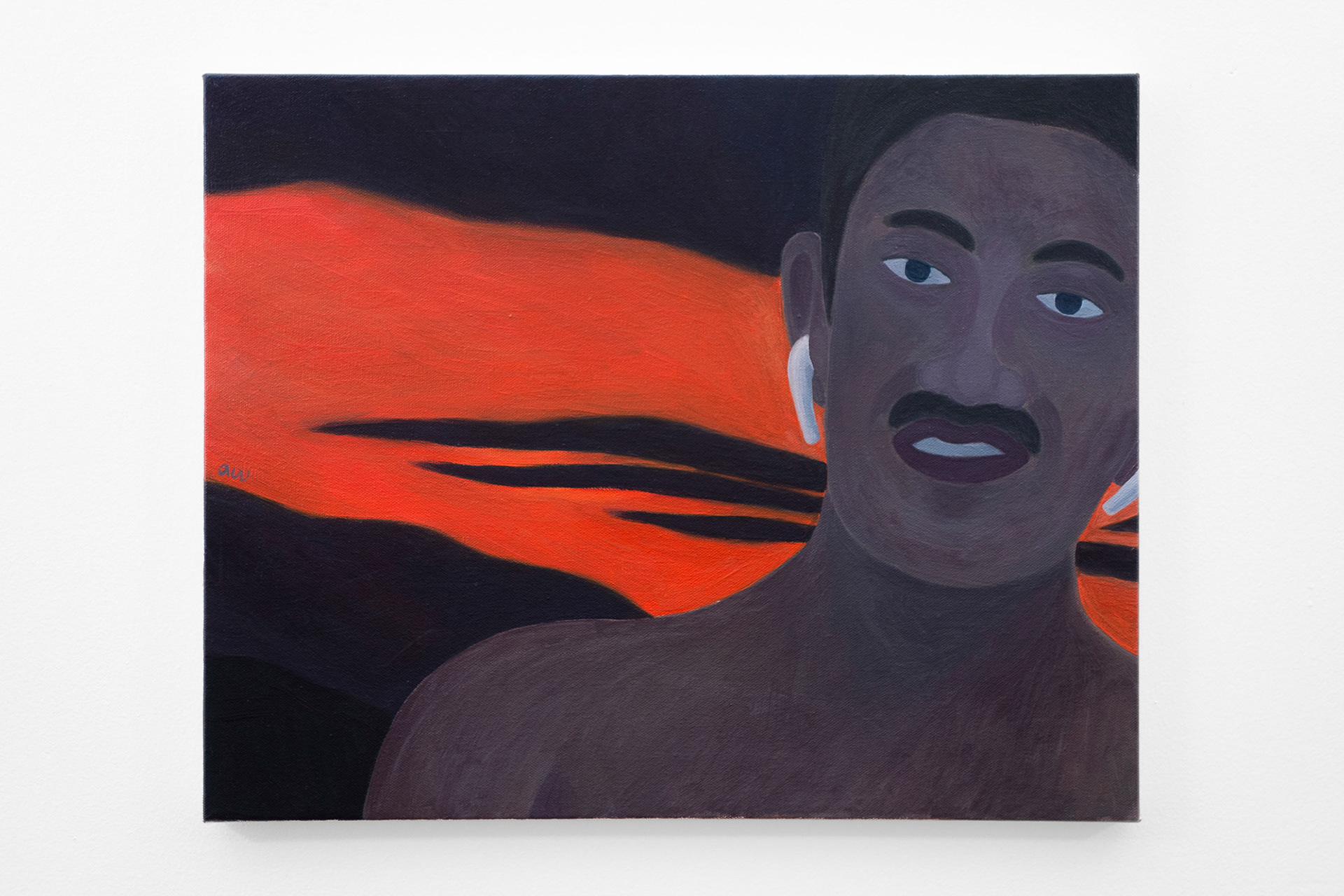 "The Man Who Listens", 2019, oil on canvas, 16x20 inches