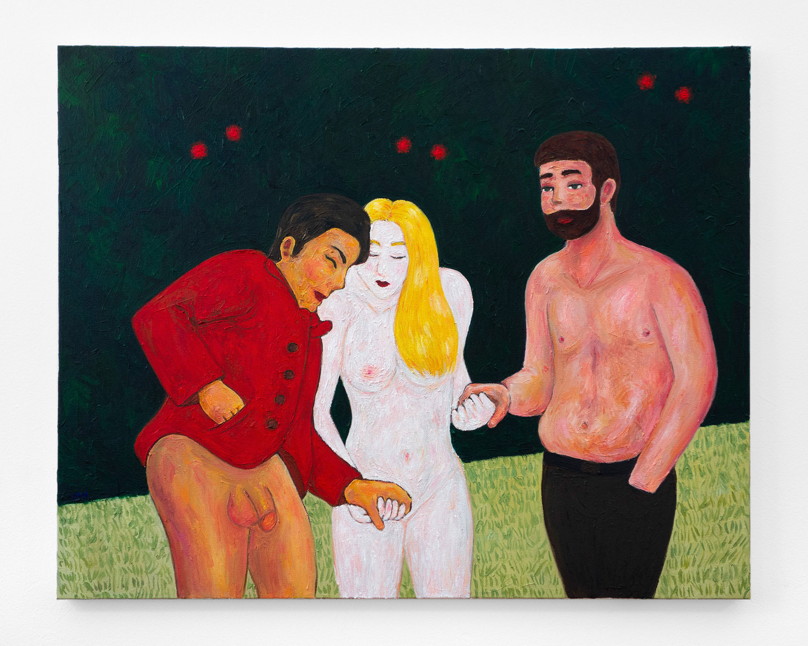 "We Do What We're Told", 2019, oil on canvas, 24x30 inches