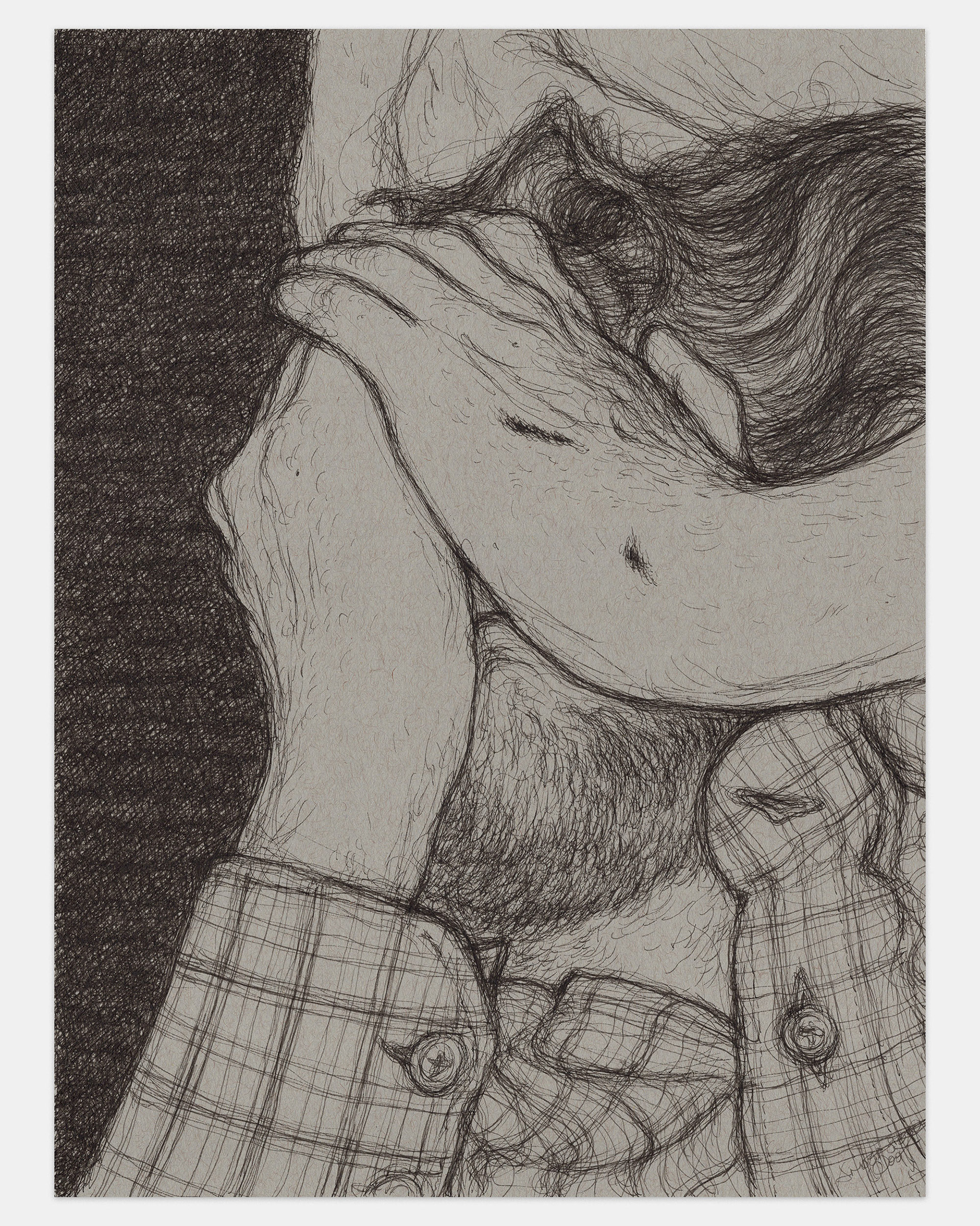 "Sorry for My Emotions", 2021, ink on paper, 12x9 inches