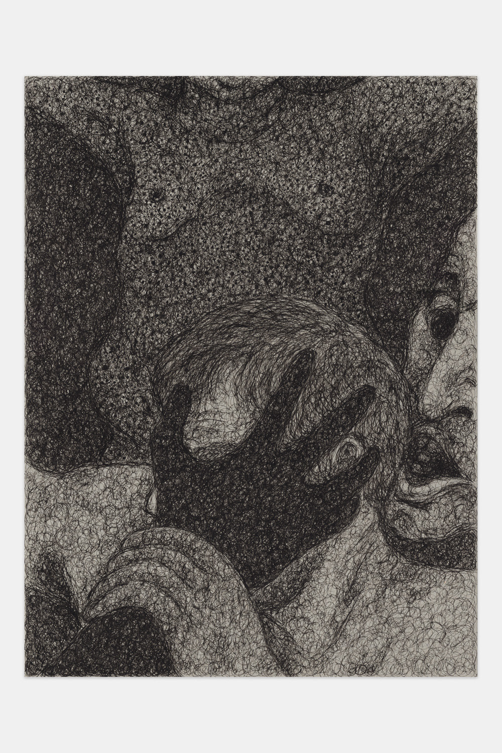 "Make Love Your Goal", 2024, ink on paper, 9x12 inches