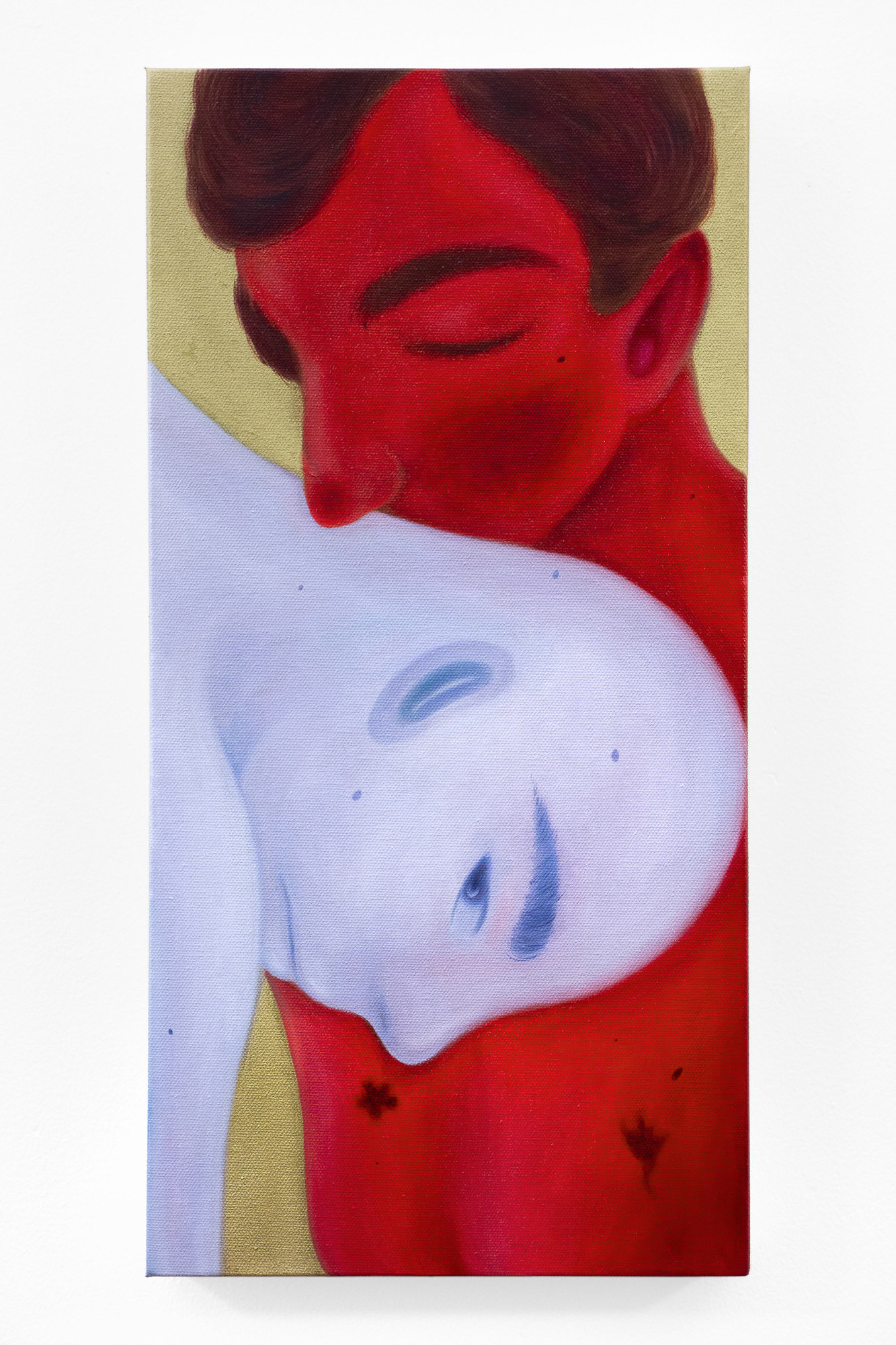 "Tell Me You’ll Miss Me" I, 2022, oil on canvas, 10x20 inches