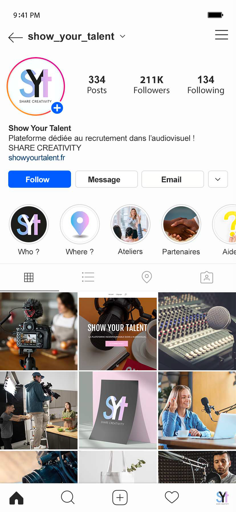 Un profil Instagram aux couleurs impactantes