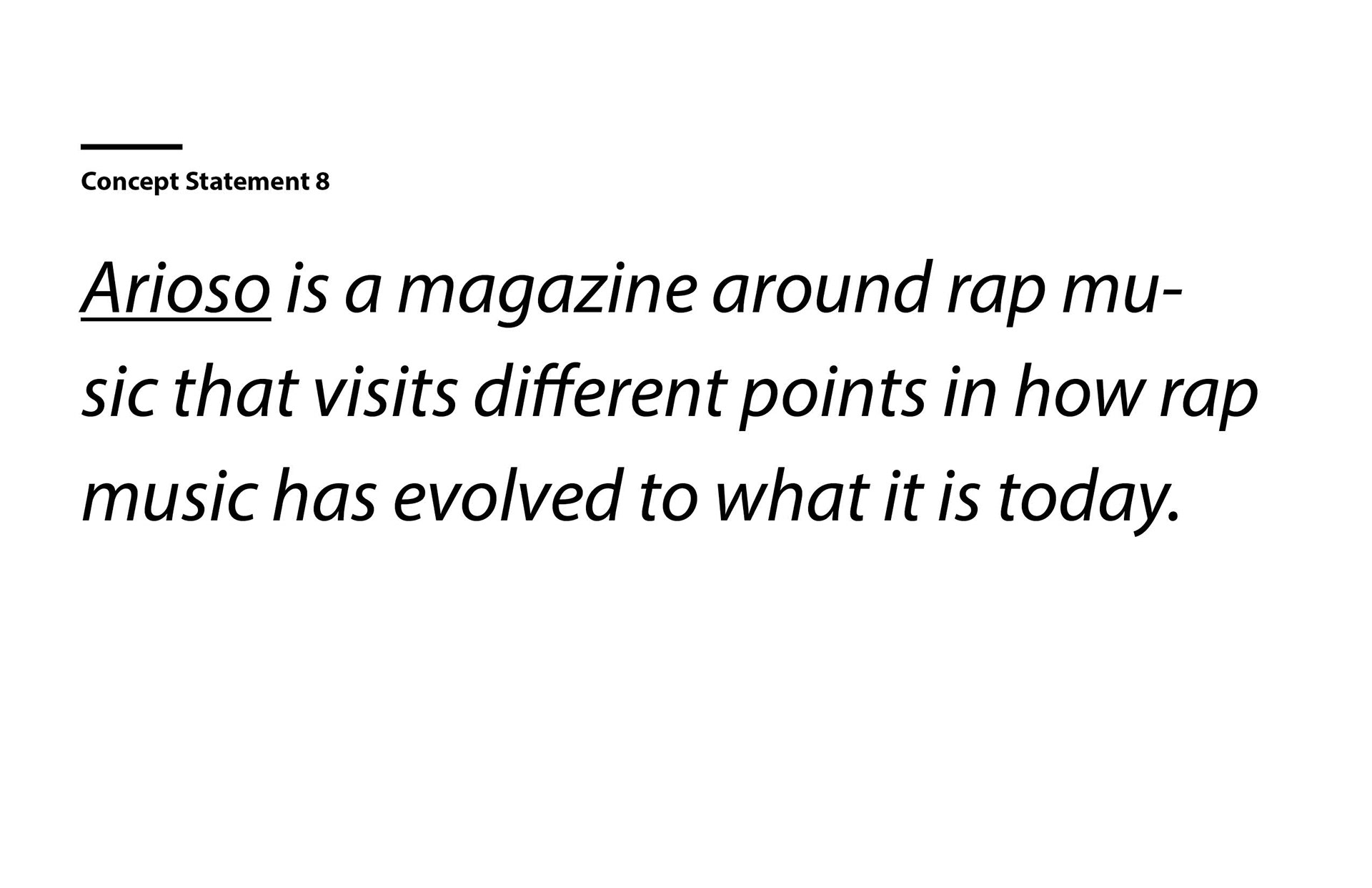 Concept Statement #8