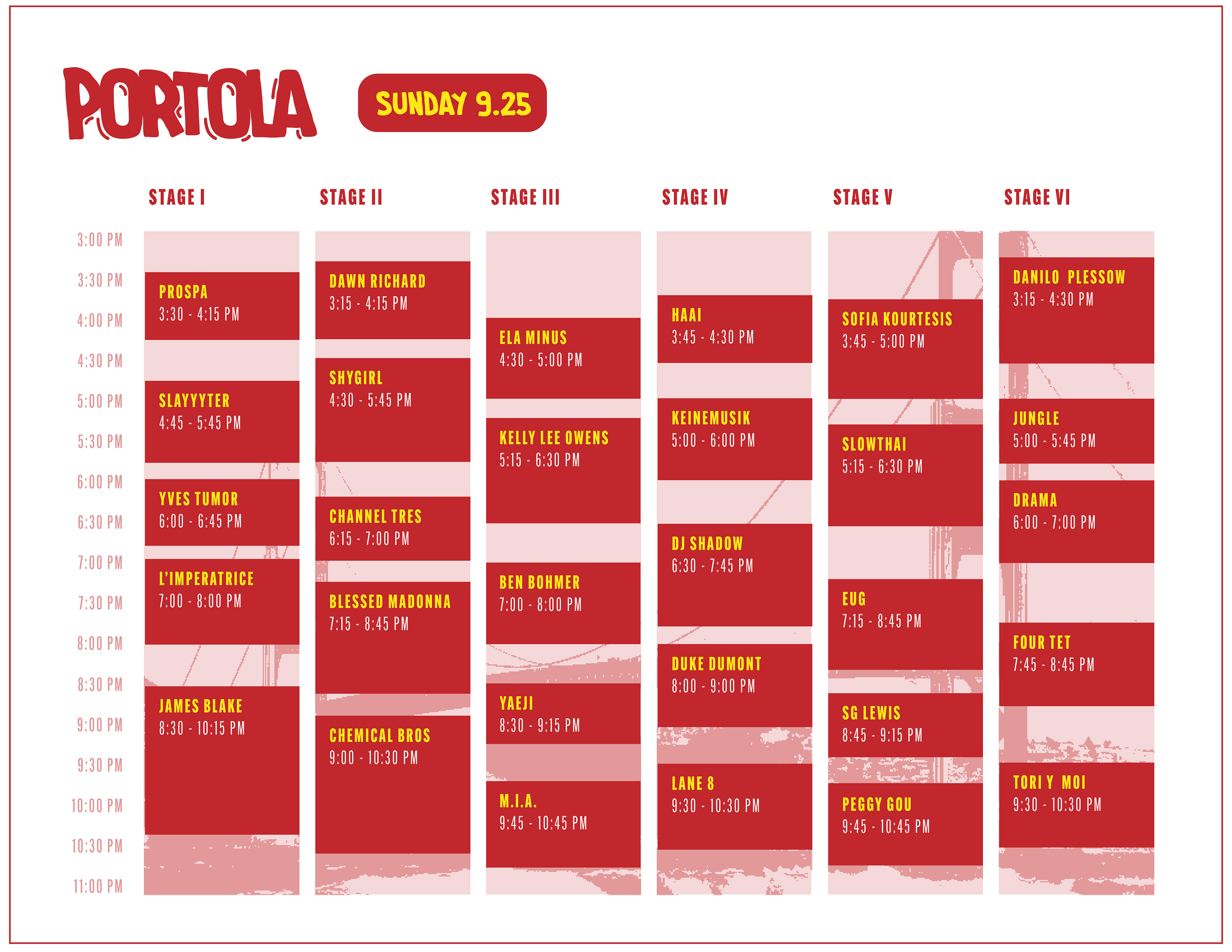 Portola Schedule #2