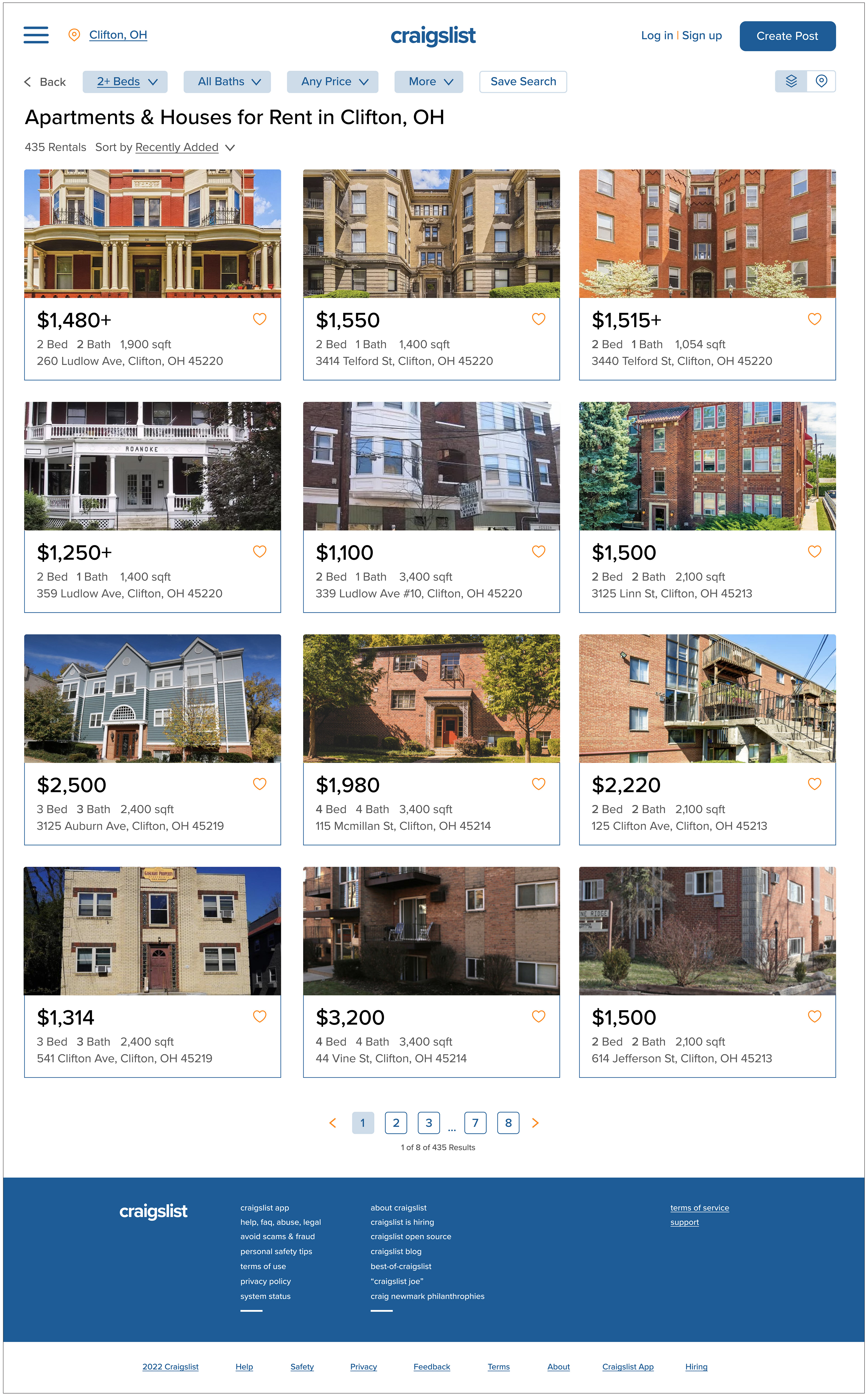Final Listing Screen