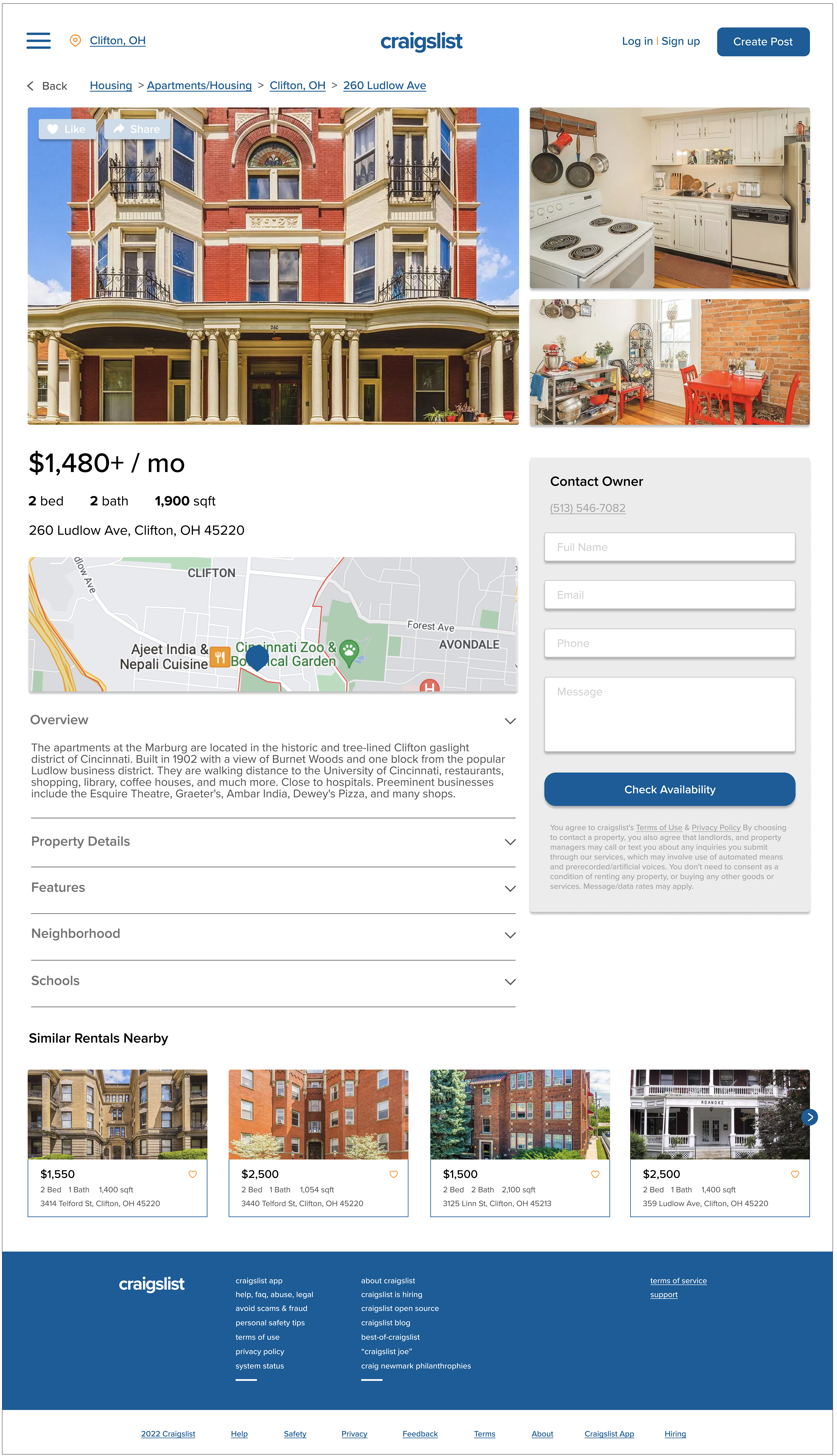 Final Housing Info Screen