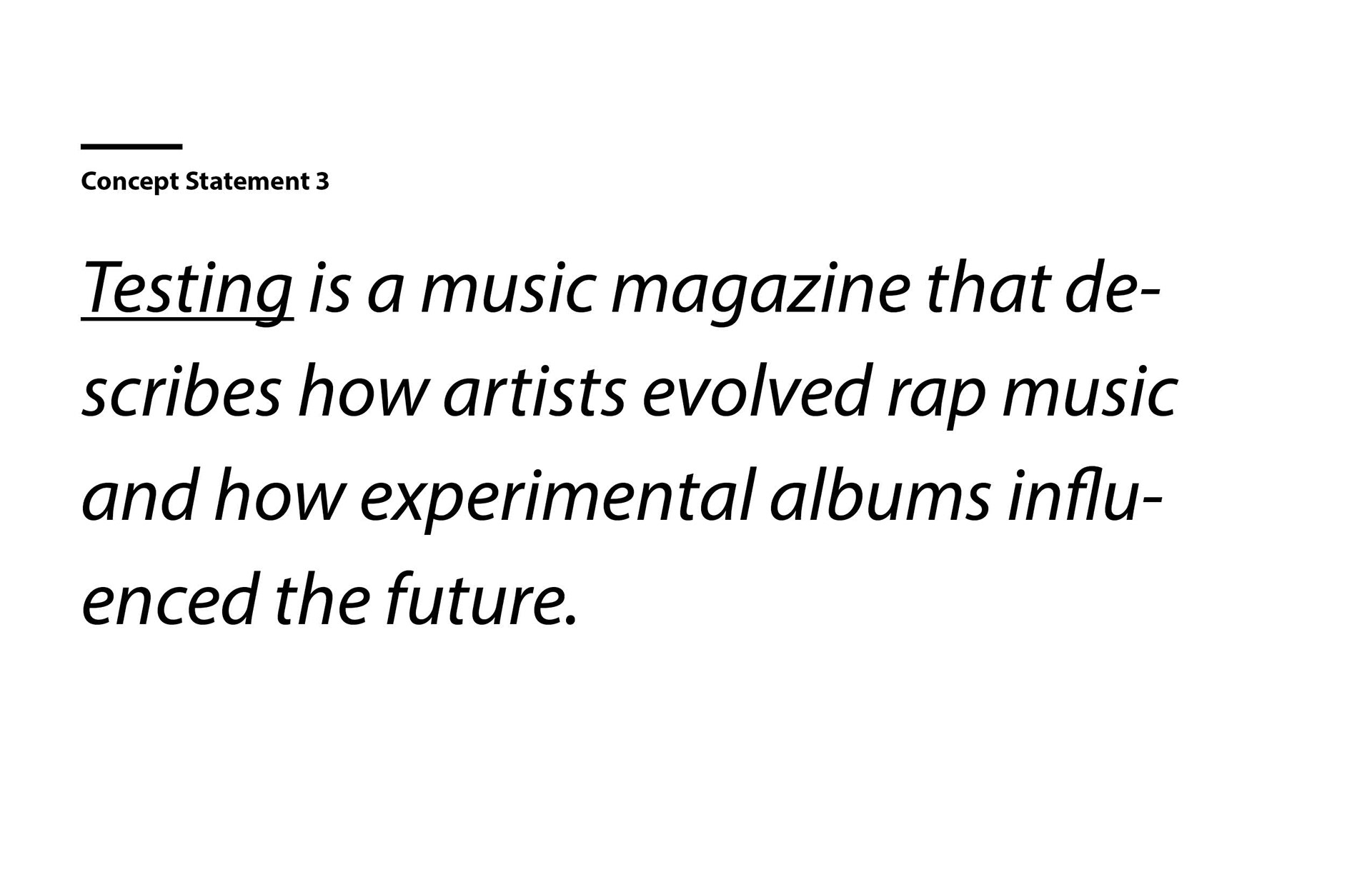 Concept Statement #3
