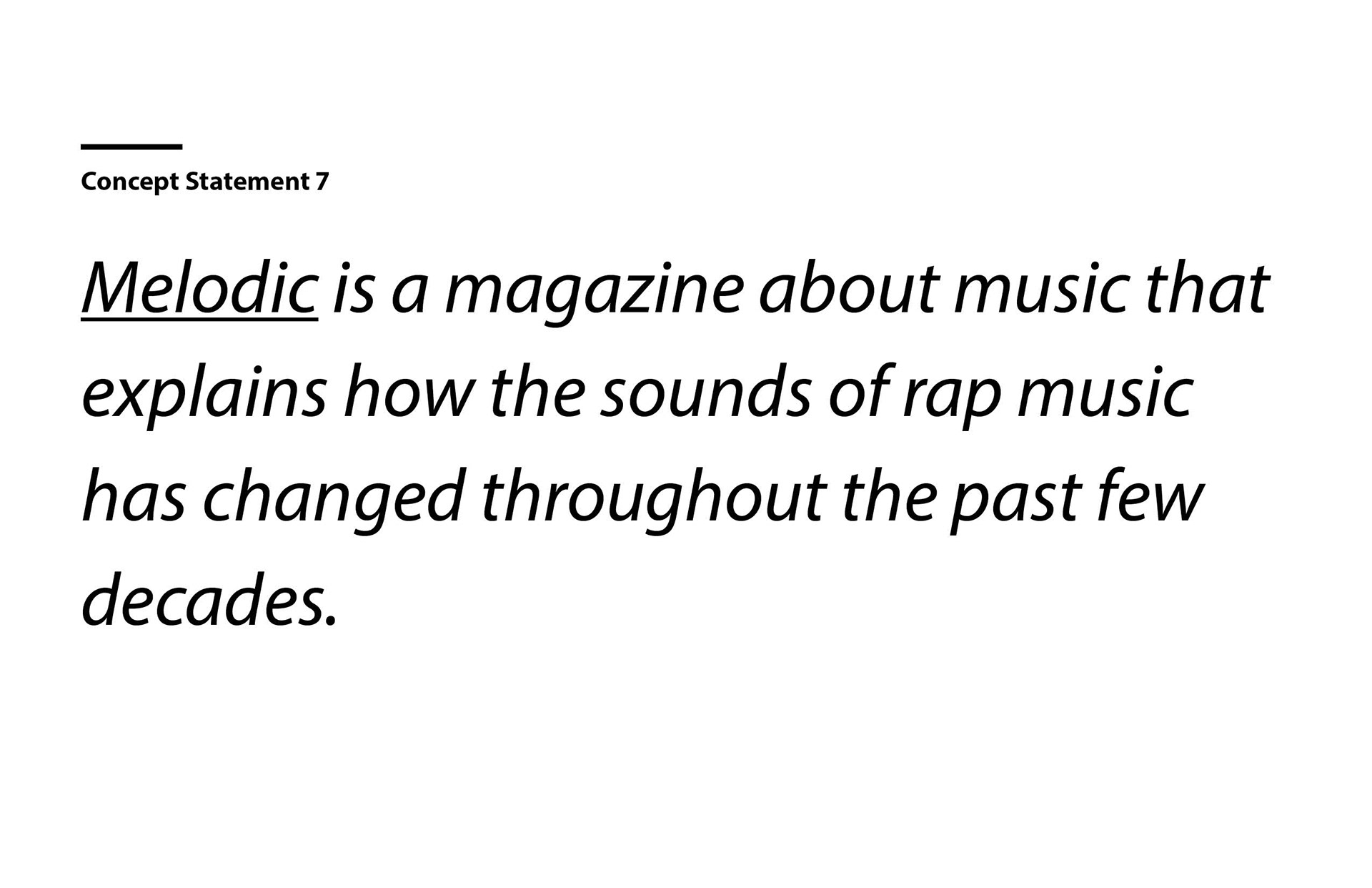 Concept Statement #7