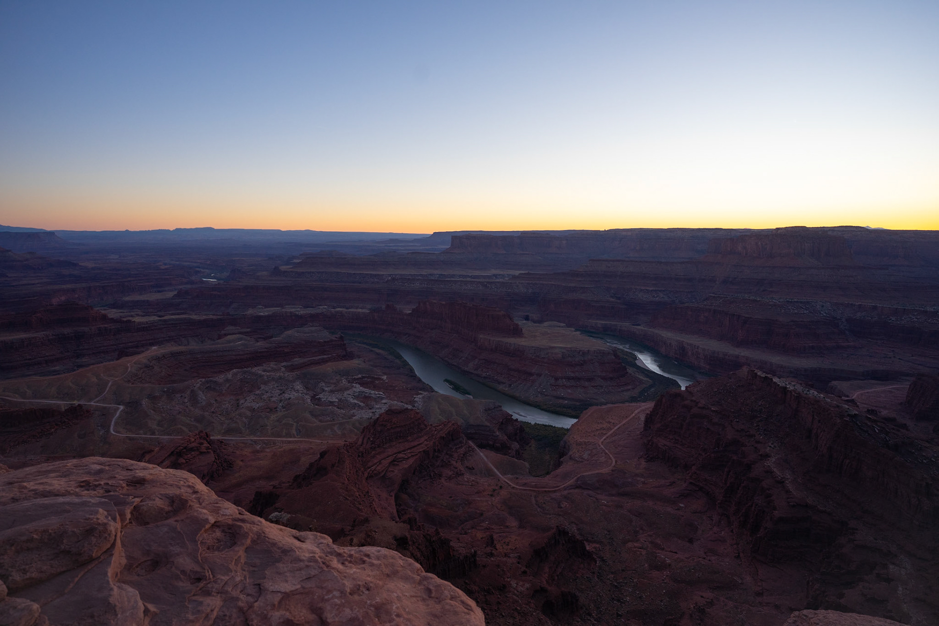 Overlooking the iconic view of the Colorado from Dead Horse Point
