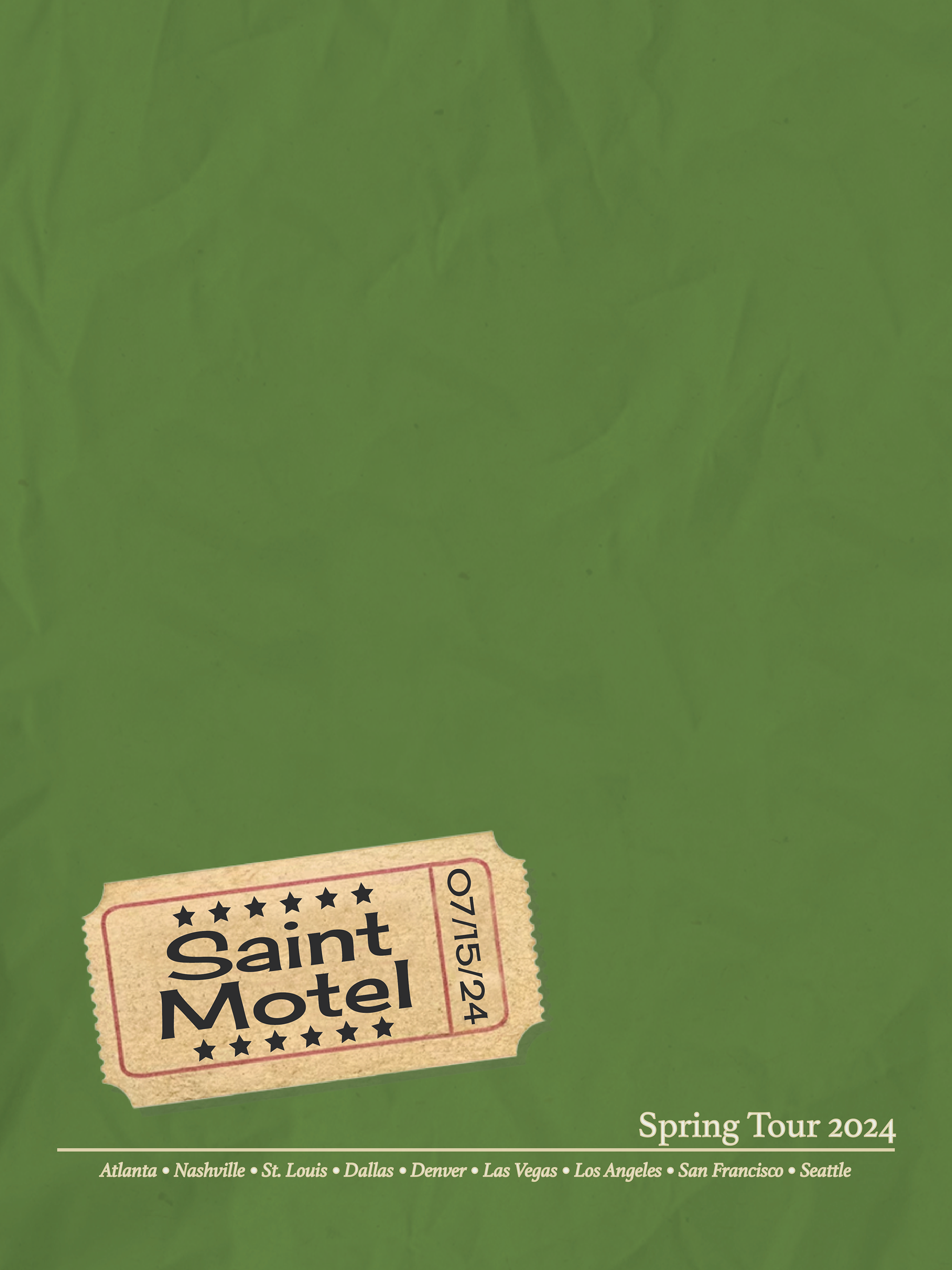 Poster Concept. Made in Adobe Illustrator. Inspired by Saint Motel. Dec 2023.