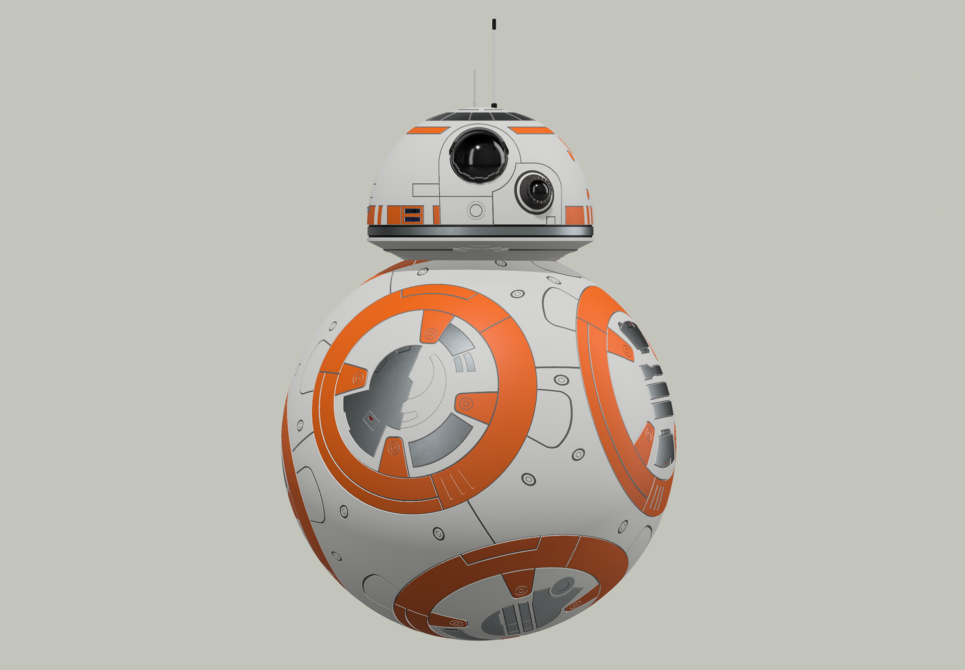 BB-8 Display Figurine. Made in Shapr3d. Nov 2023.