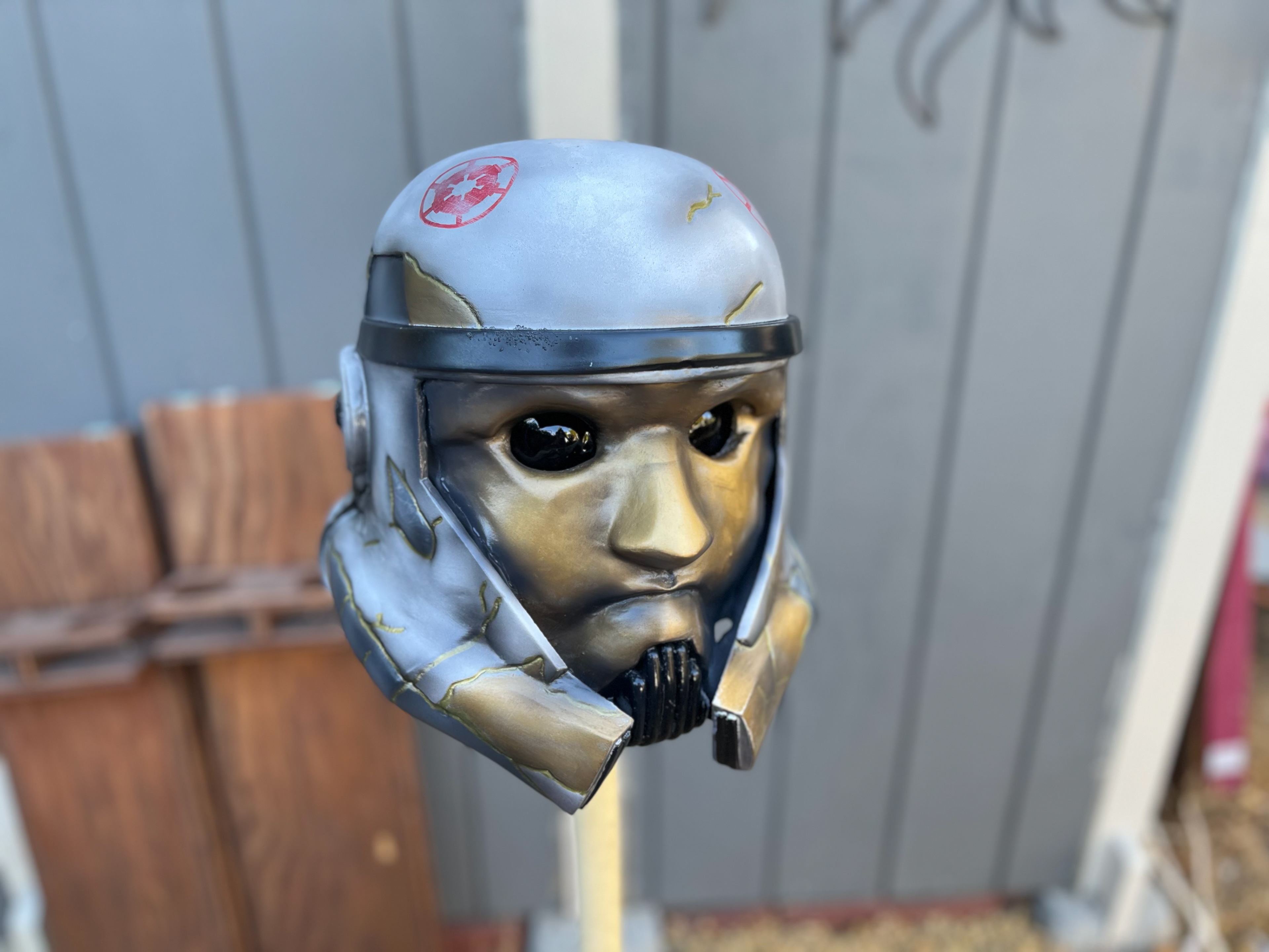 3D Printed Captain Enoch helmet. Oct 2023.