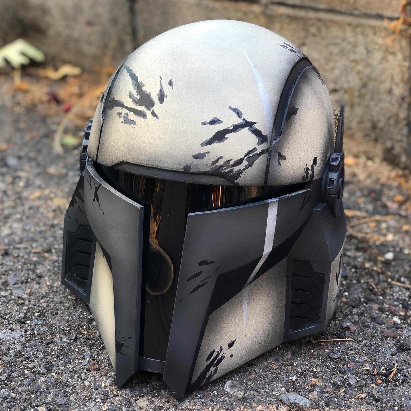 3D Printed Mandalorian helmet (Vanguard). Digital files from AlterEgoArmory. Jan 2021.