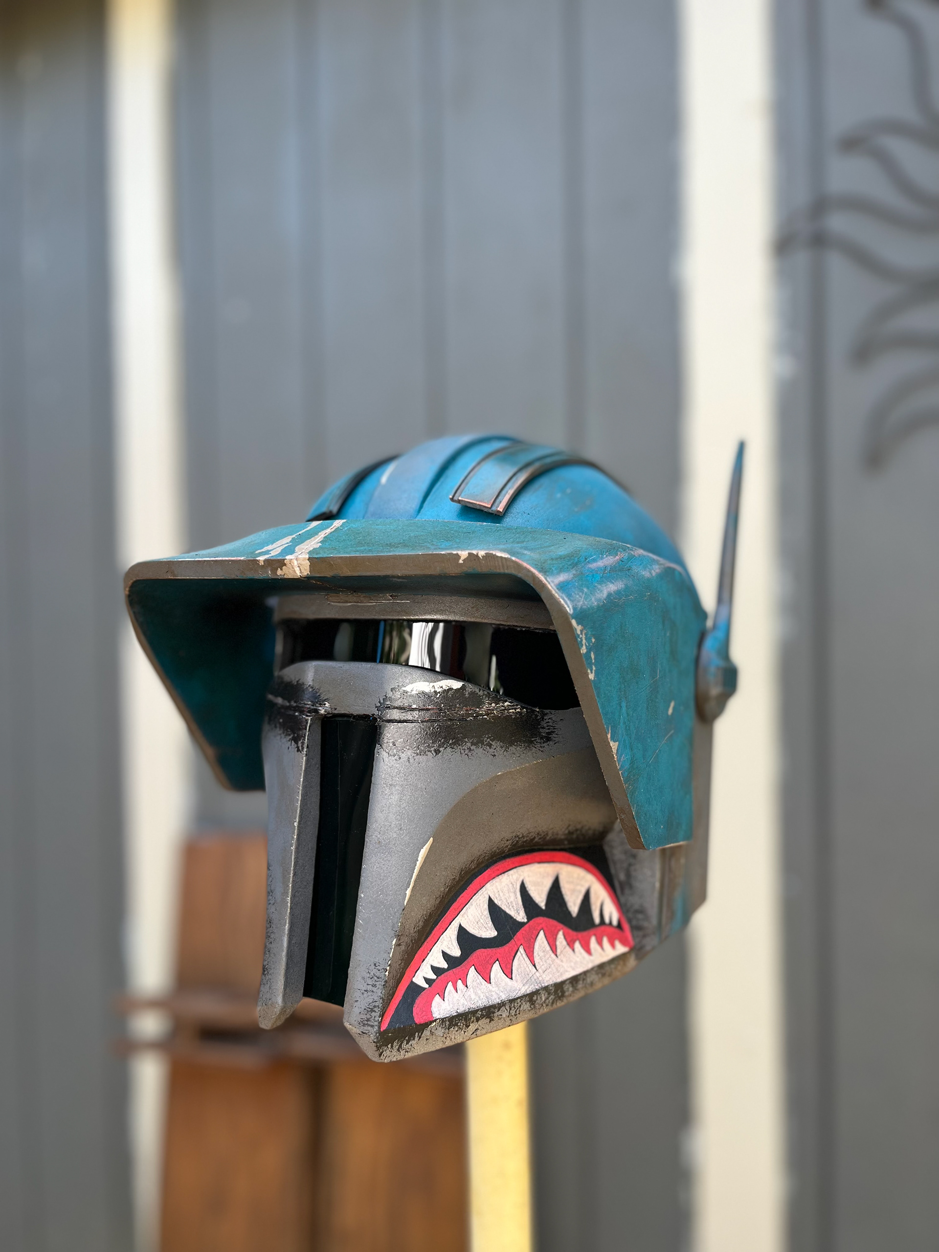 3D Printed Commandalorian helmet (Warshark). Jul 2023.