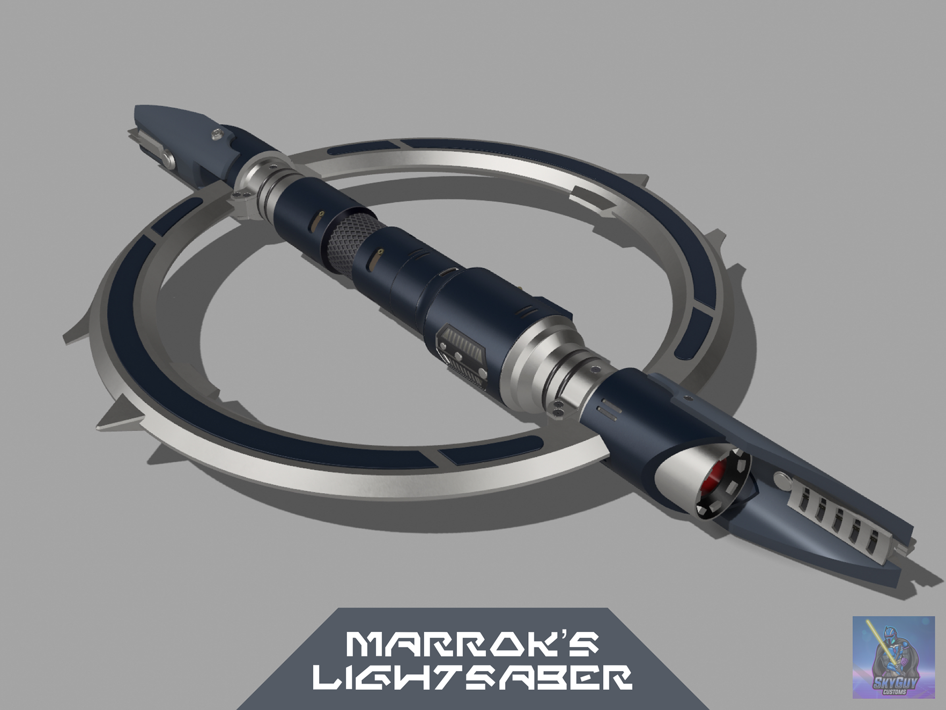 Marrok Inquisitor Lightsaber Hilt. Made in Shapr3d. Sept 2023.