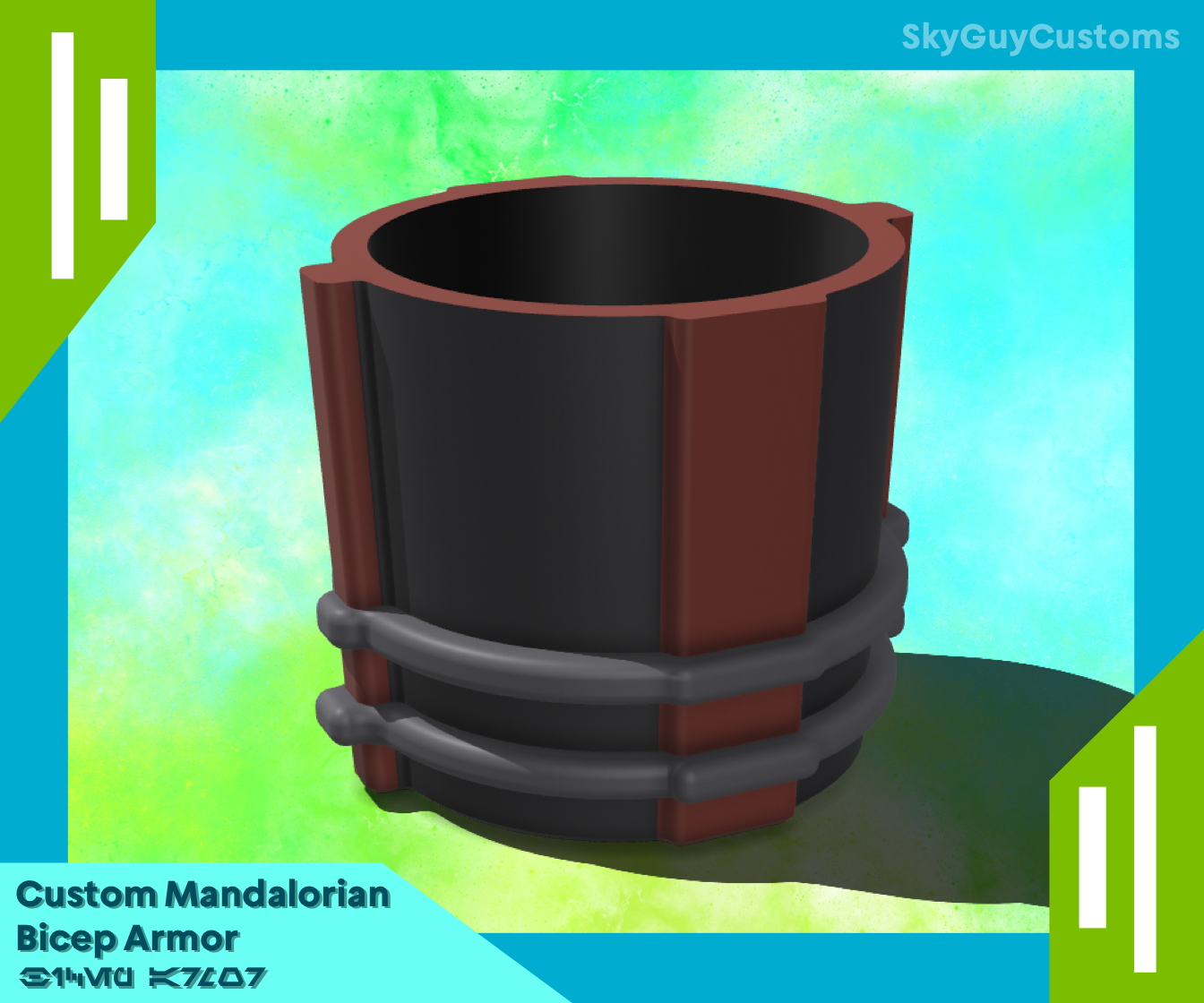 Mandalorian Bicep Armor. Made in Shapr3d. Jan 2023