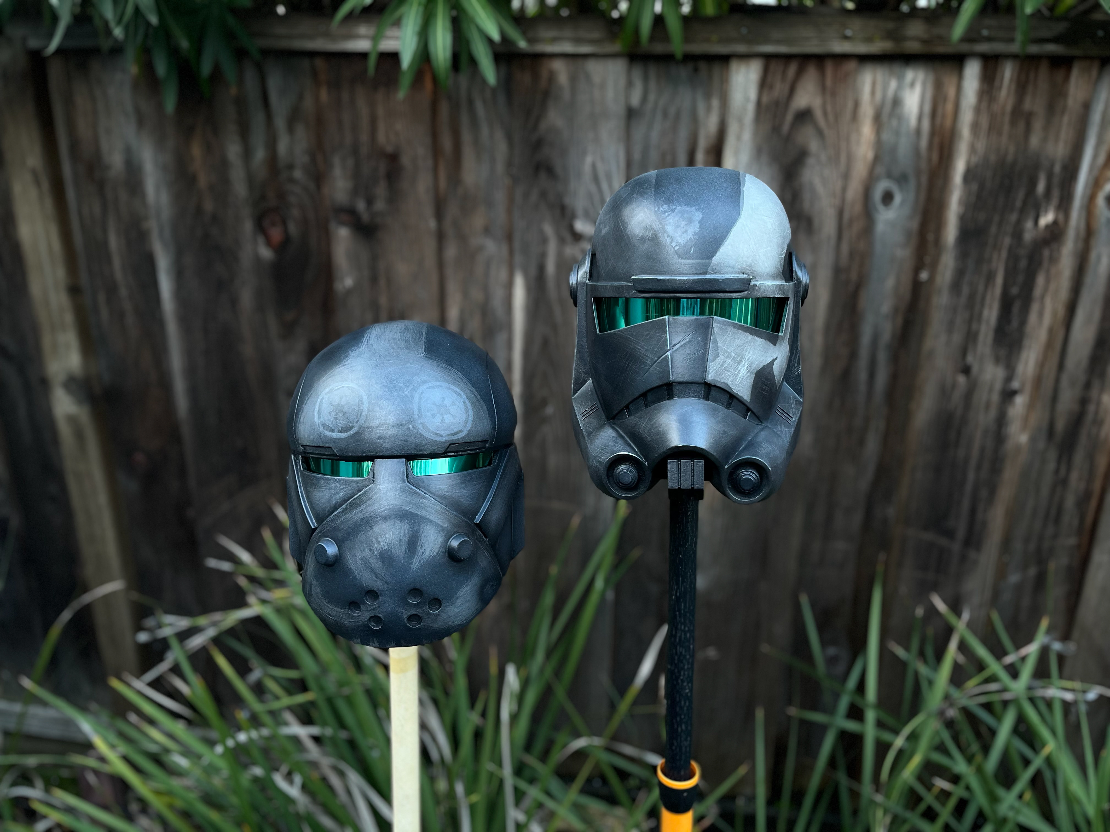 3D Printed Wrecker and Hunter helmets (Imperial). Feb 2024.