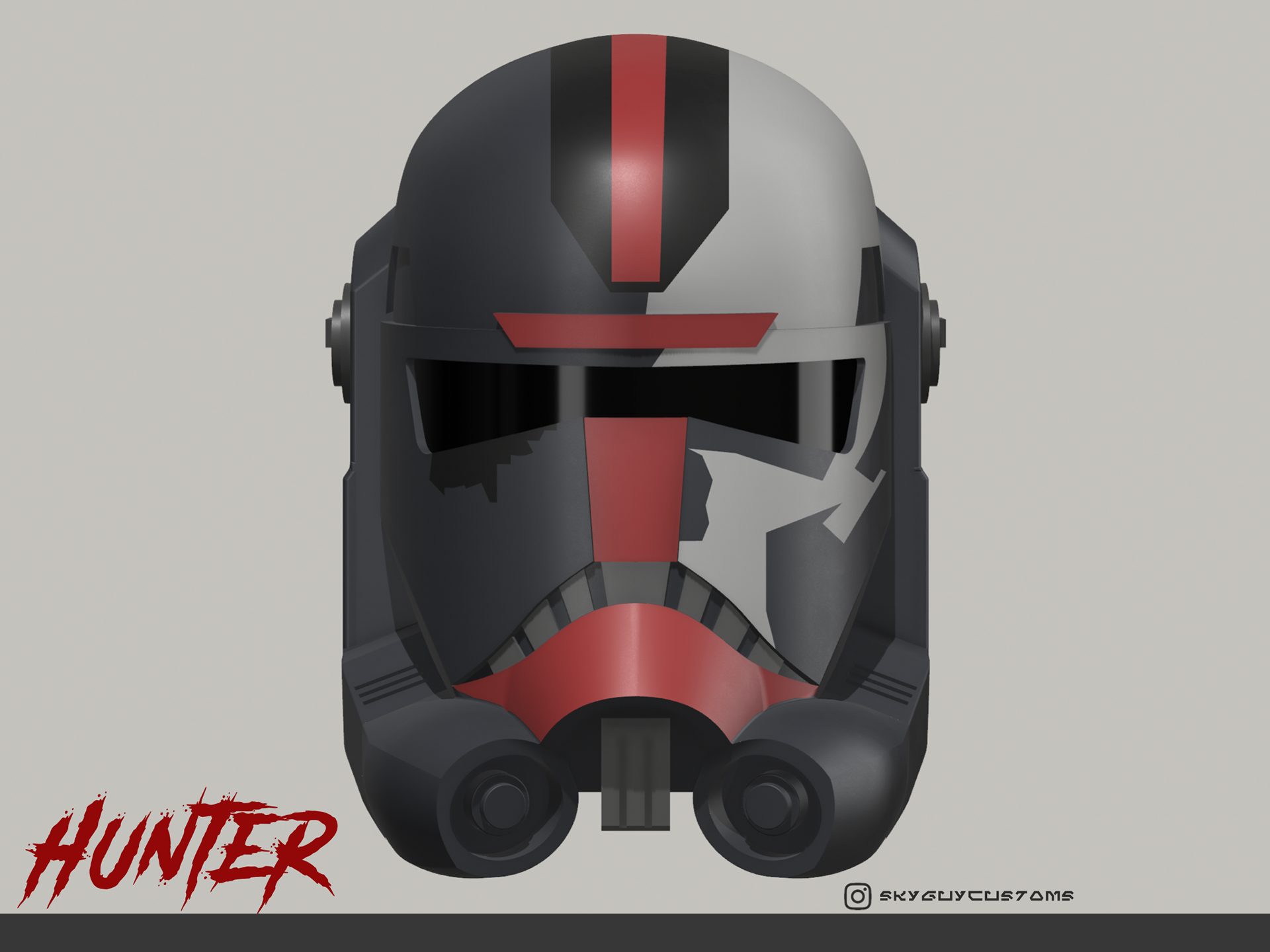 Hunter helmet. Made in Shapr3d. Aug 2023.