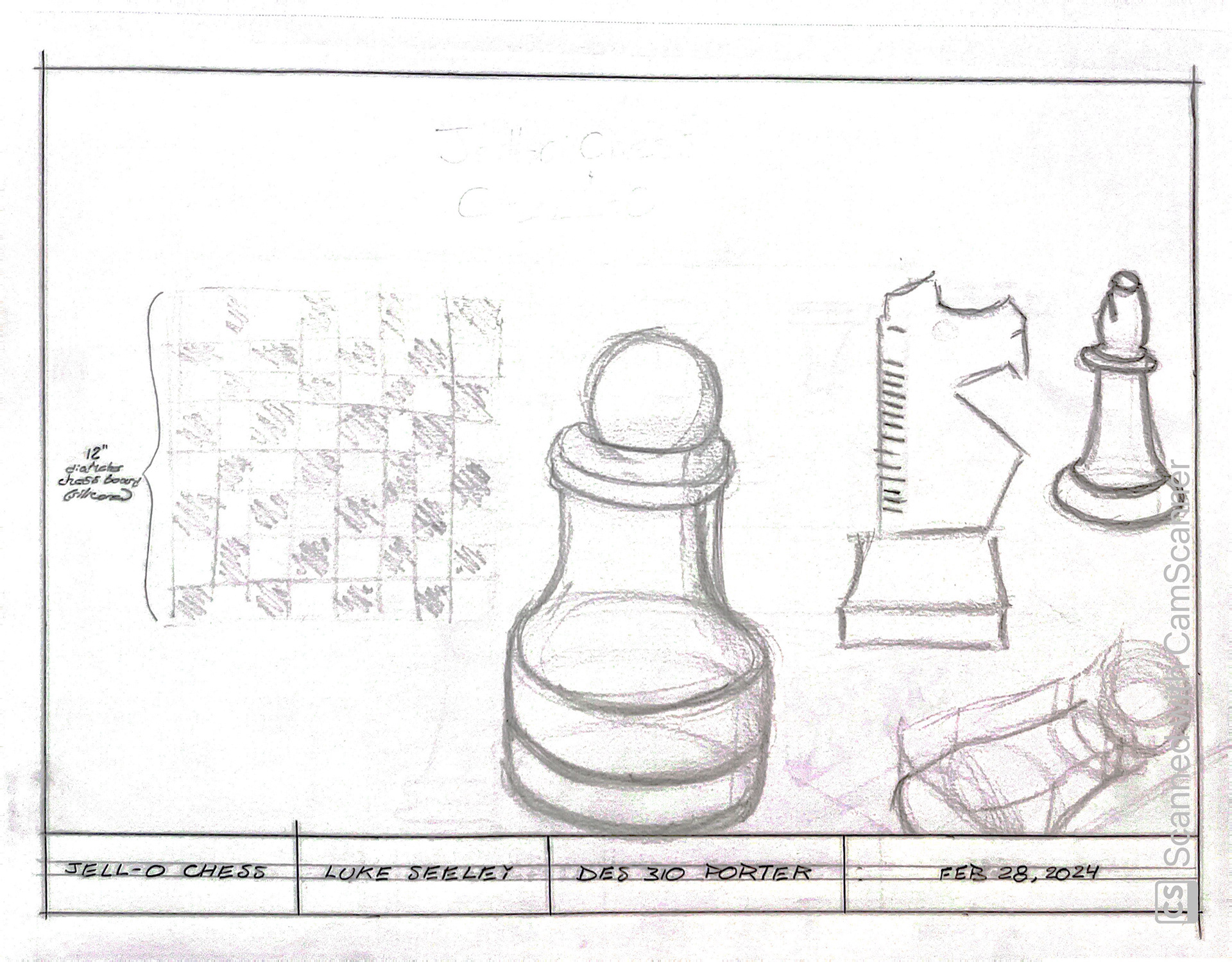Jell-O Chess Concept Sketch. Feb 2024.