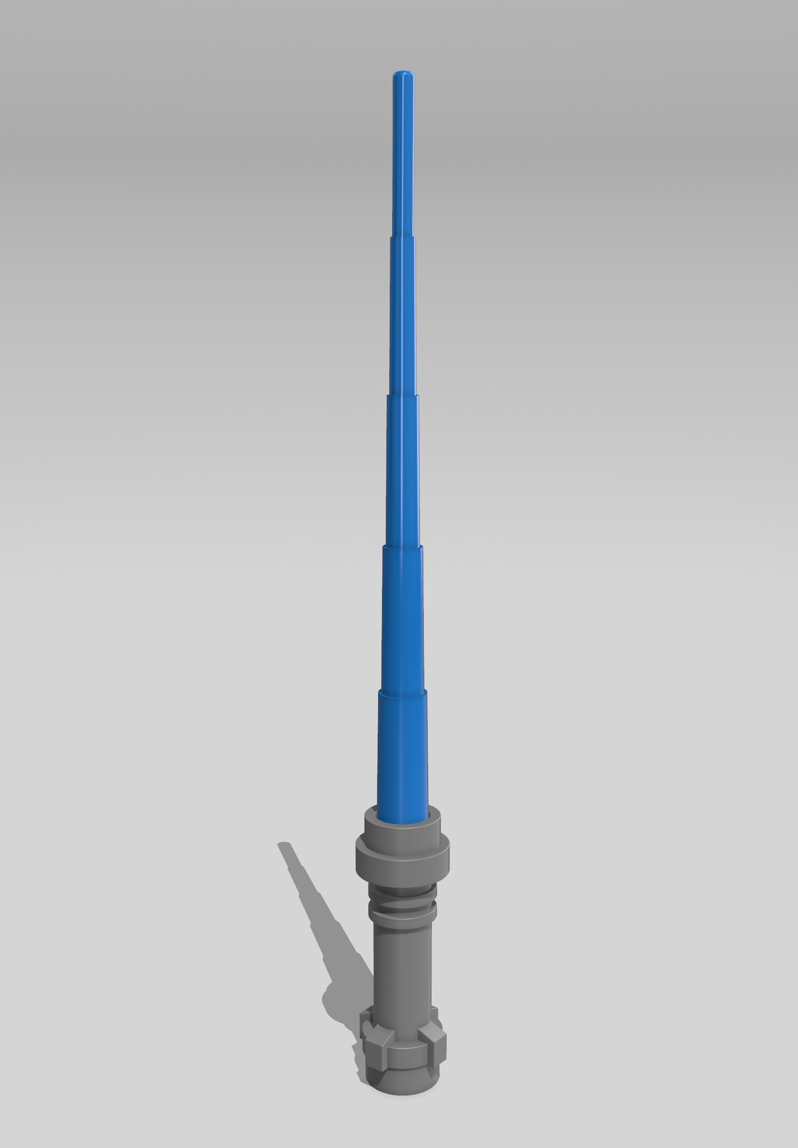 Telescoping Life-Size LEGO Lightsaber. Made in Shapr3d. Feb 2024.