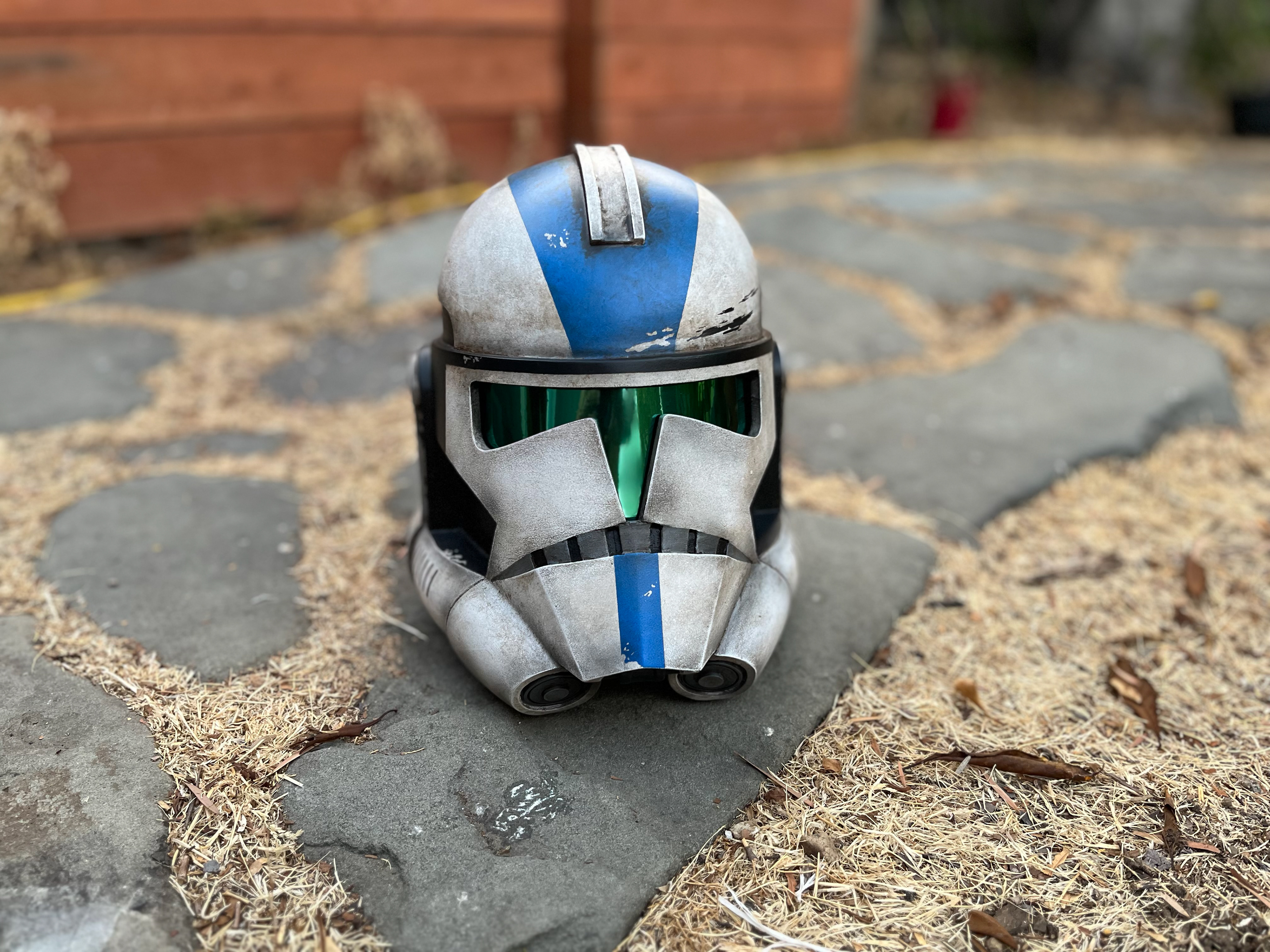 3D printed kid-size Clone Trooper helmet. Aug 2024.