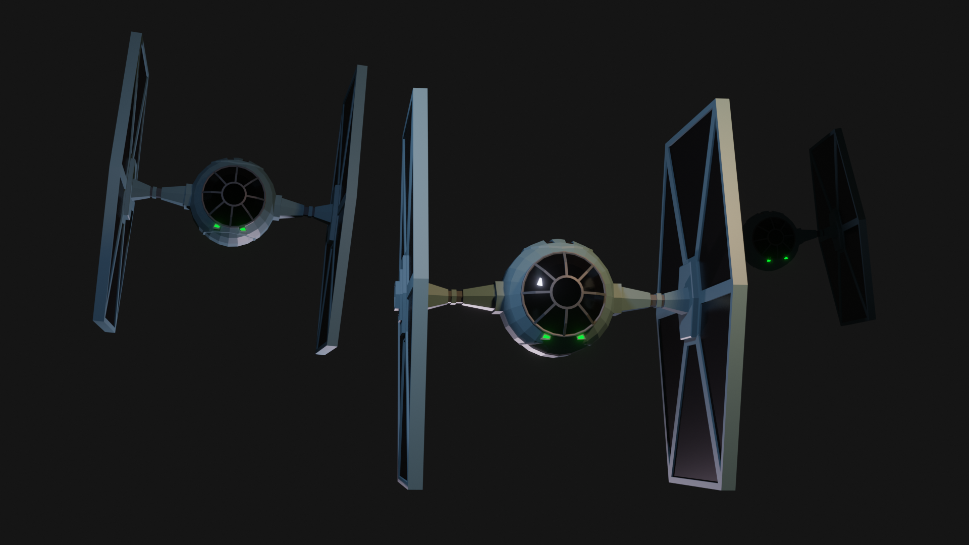 TIE Fighters. Made in Blender. Jun 2022.