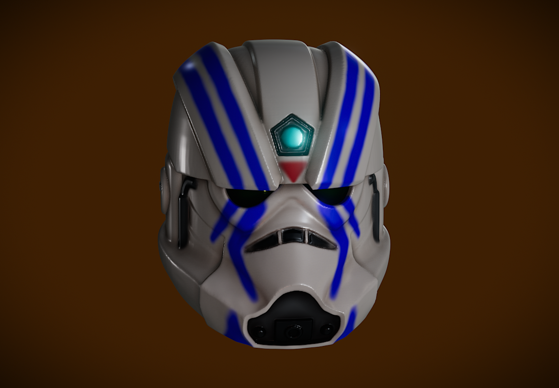 Clone Trooper Engineer helmet. Made in Nomad Sculpt. Mar 2024.