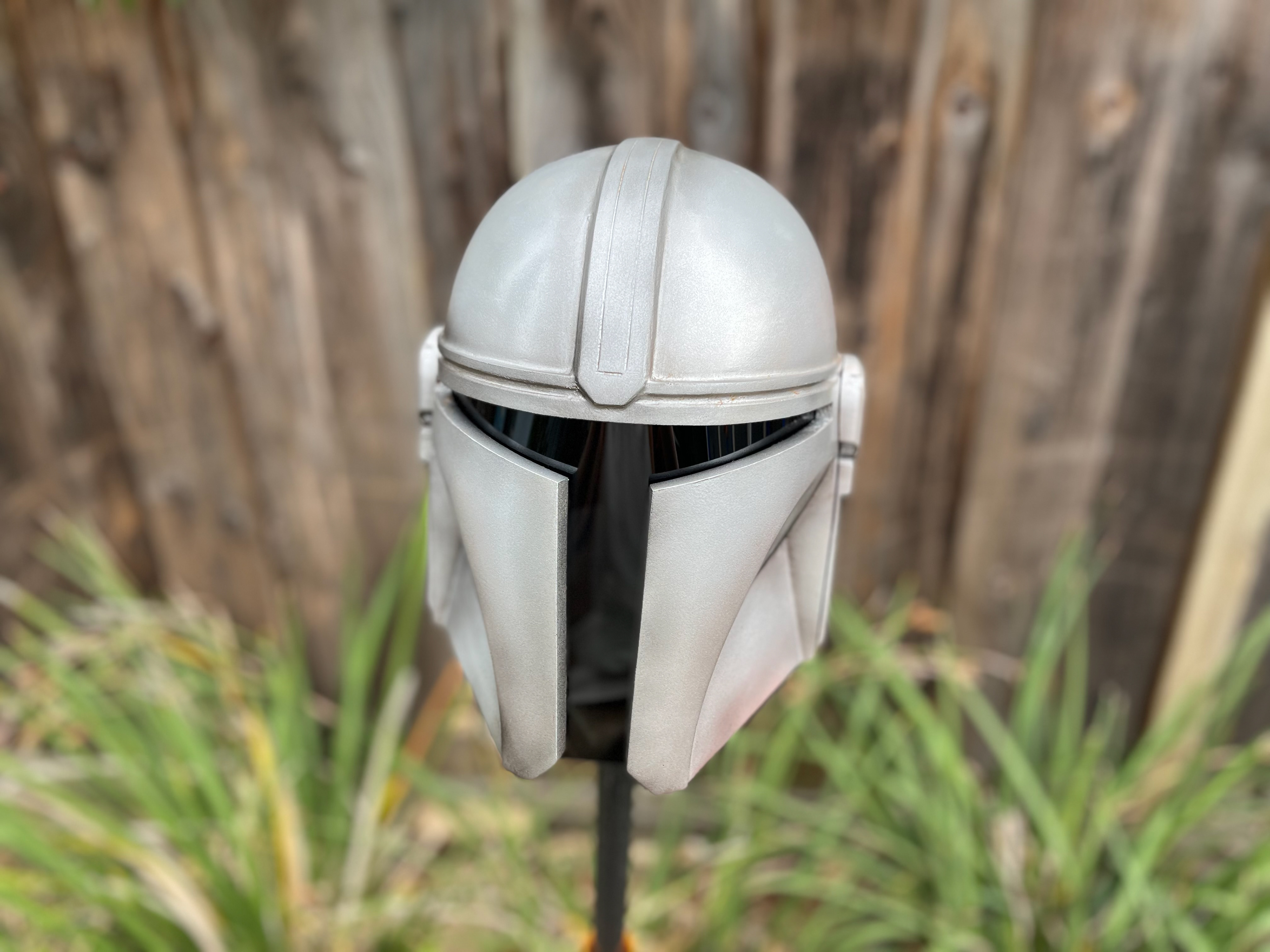 3D Printed Mandalorian helmet (Beskar). Oct 2023.