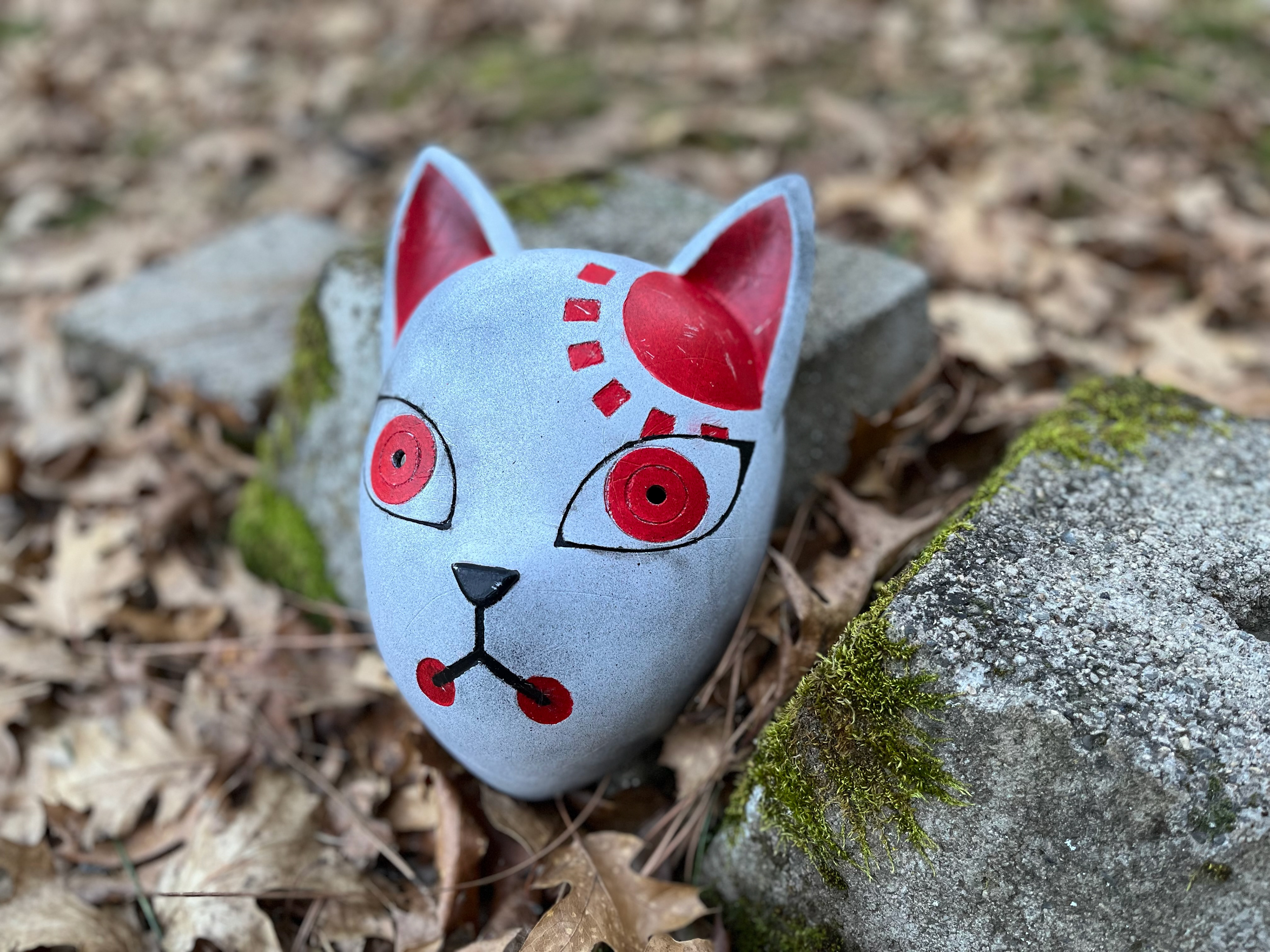 3D Printed Tanjiro mask (Demon Slayer). Digital files from Thingiverse. Jan 2022.