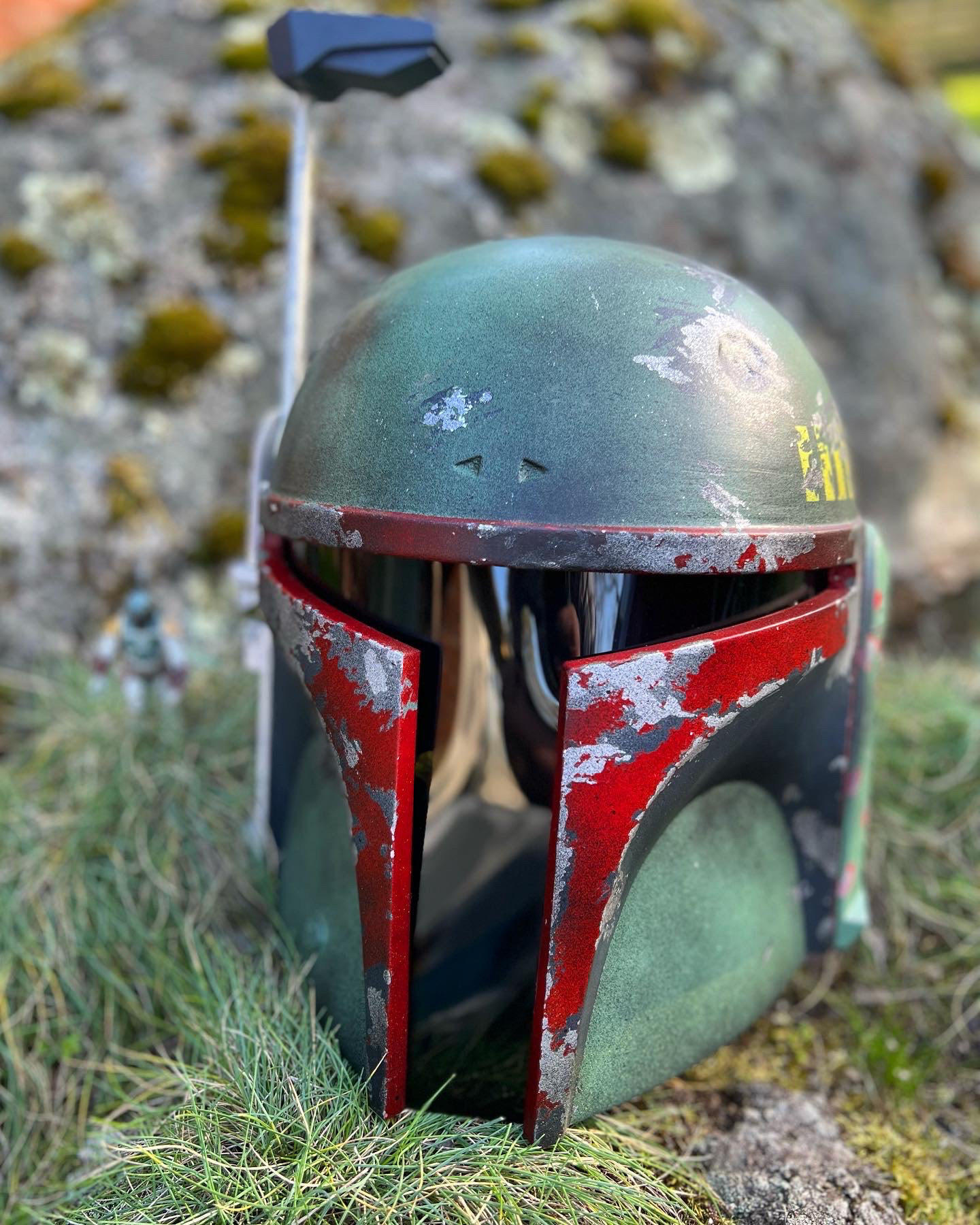 3D Printed Boba Fett helmet. Digital files from Galactic Armory. Mar 2022.