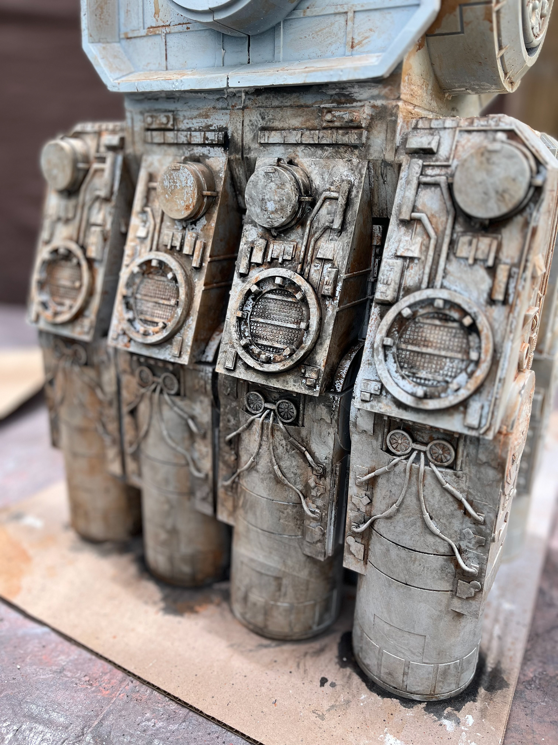 Progress Shot: Weathering with acrylics.