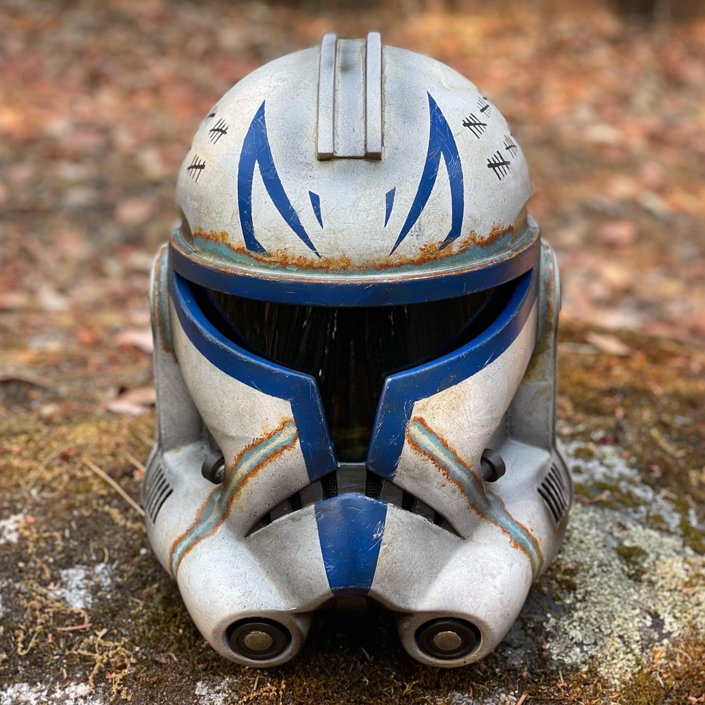 3D Printed Captain Rex helmet. Digital files by Galactic Armory. Aug 2021.