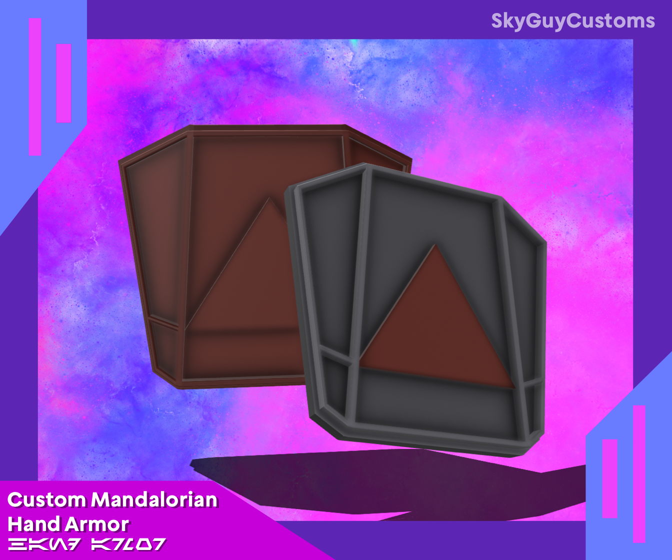 Mandalorian Hand Armor. Made in Shapr3d. Jan 2023.