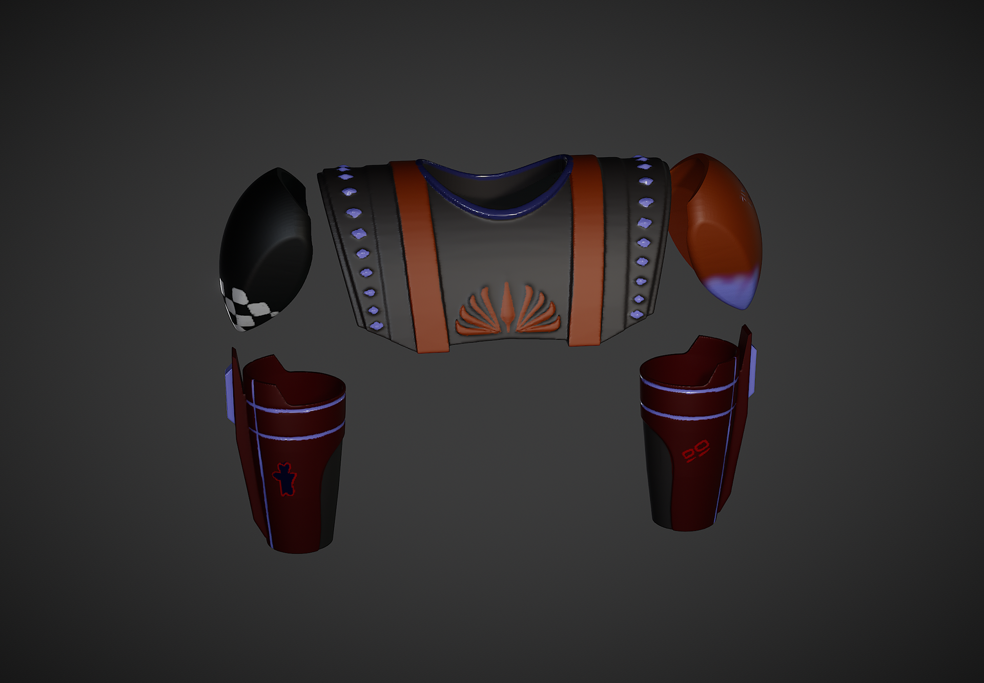 Custom High Republic Jedi armor. Made in Shapr3d. Rendered in Nomad Sculpt. Apr 2024.