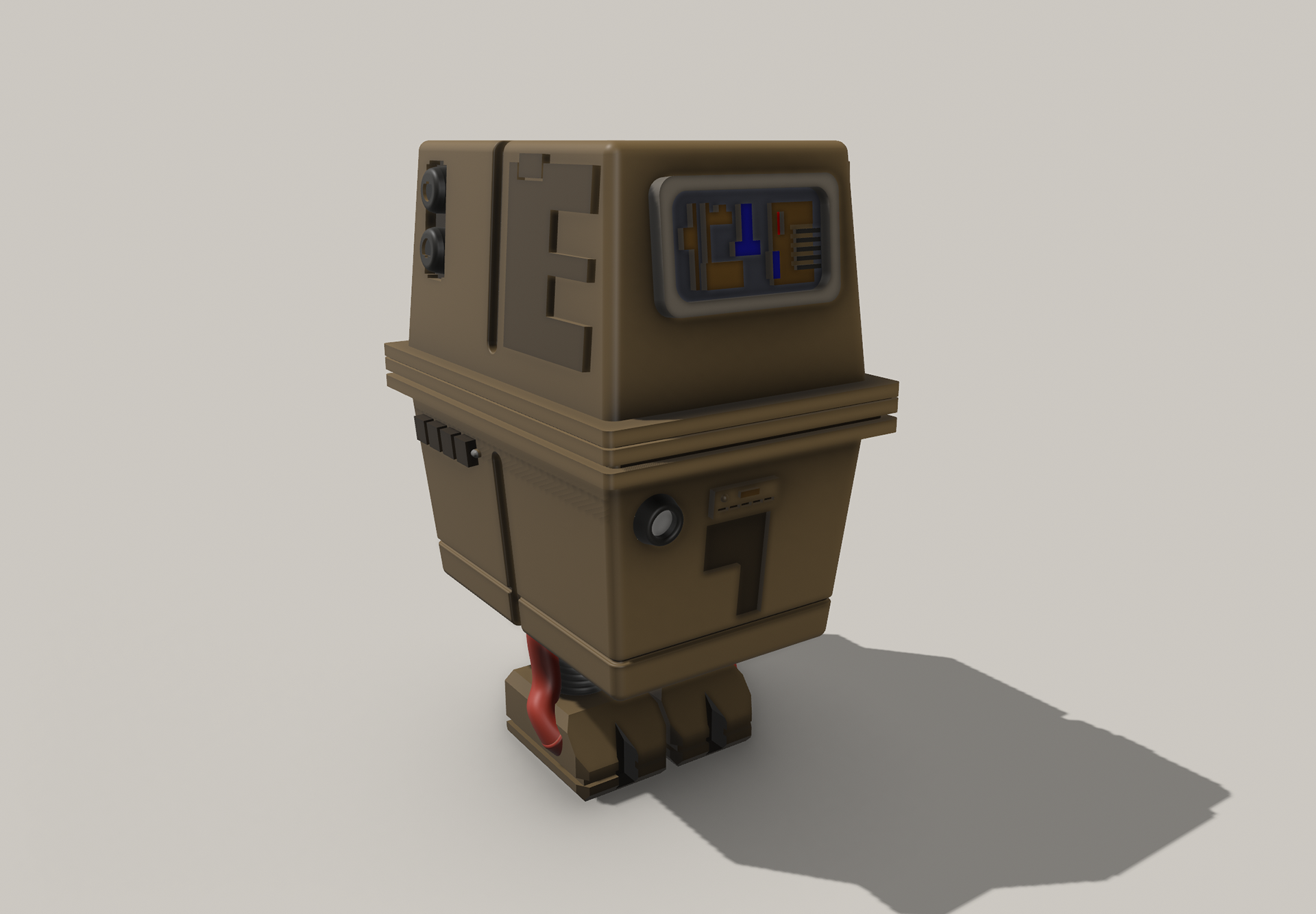 GNK Droid. Made in Shapr3d. Scale to fit Jazwares Micro Galaxy Squadron line. Jul 2023.