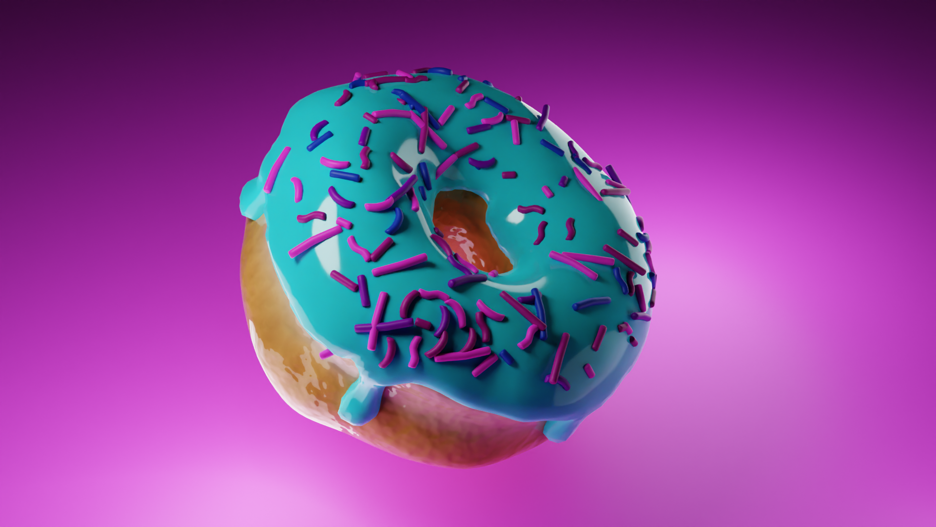 Frosted Donut. Made in Blender. Mar 2022.