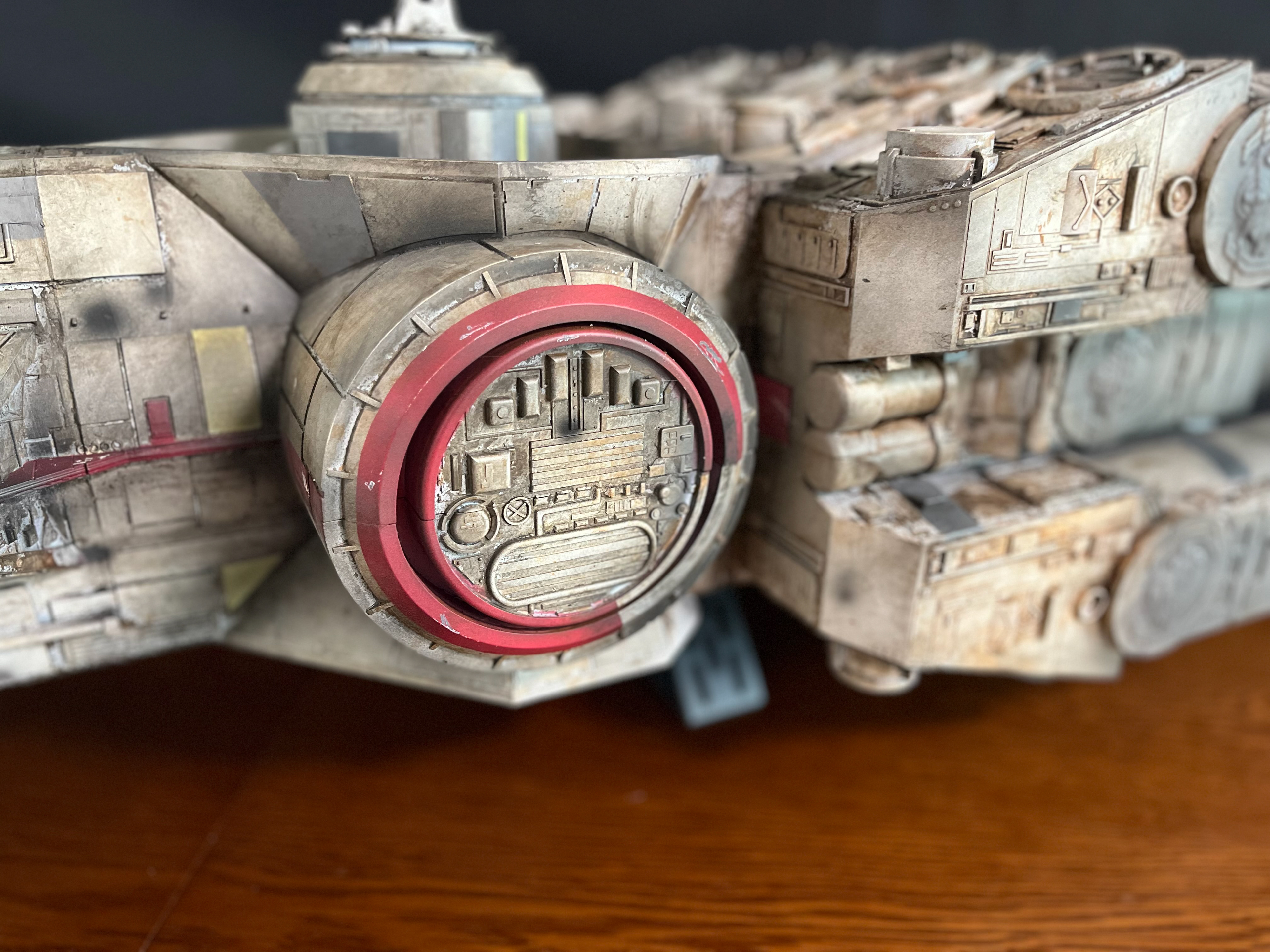 Finished Blockade Runner Model. Radar Chassis. Printed in resin. Finished with airbrush and acrylic paints. Modeled in Shapr3d. May 2024.
