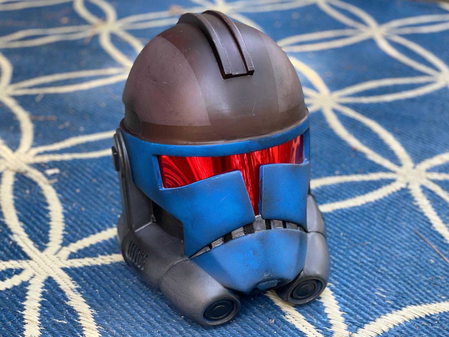 3D Printed Clone Trooper helmet (Cad Bane theme). Digital files by Galactic Armory. Mar 2021.