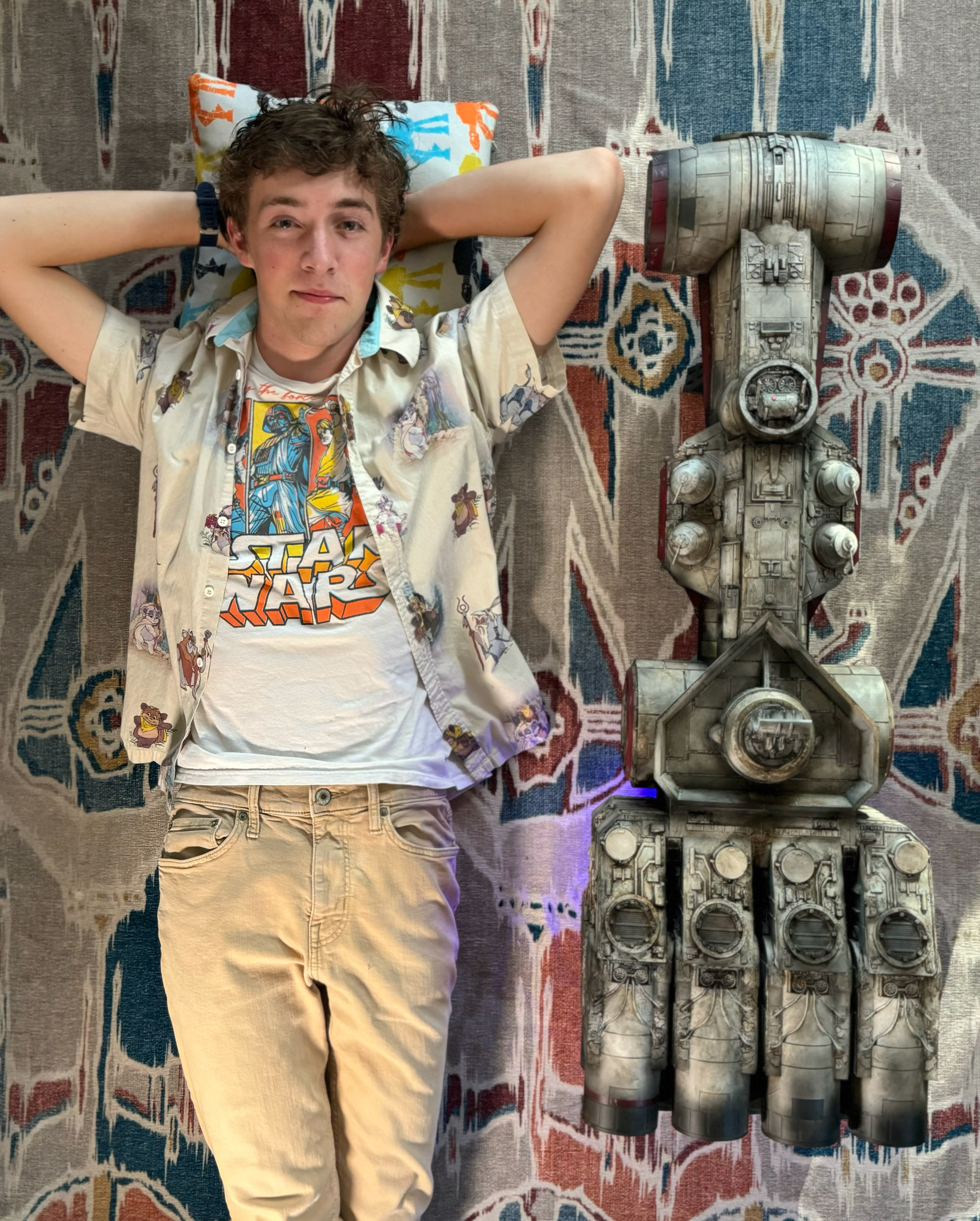 Finished Blockade Runner Model. Printed in resin. Finished with airbrush and acrylic paints. Modeled in Shapr3d. May 2024.