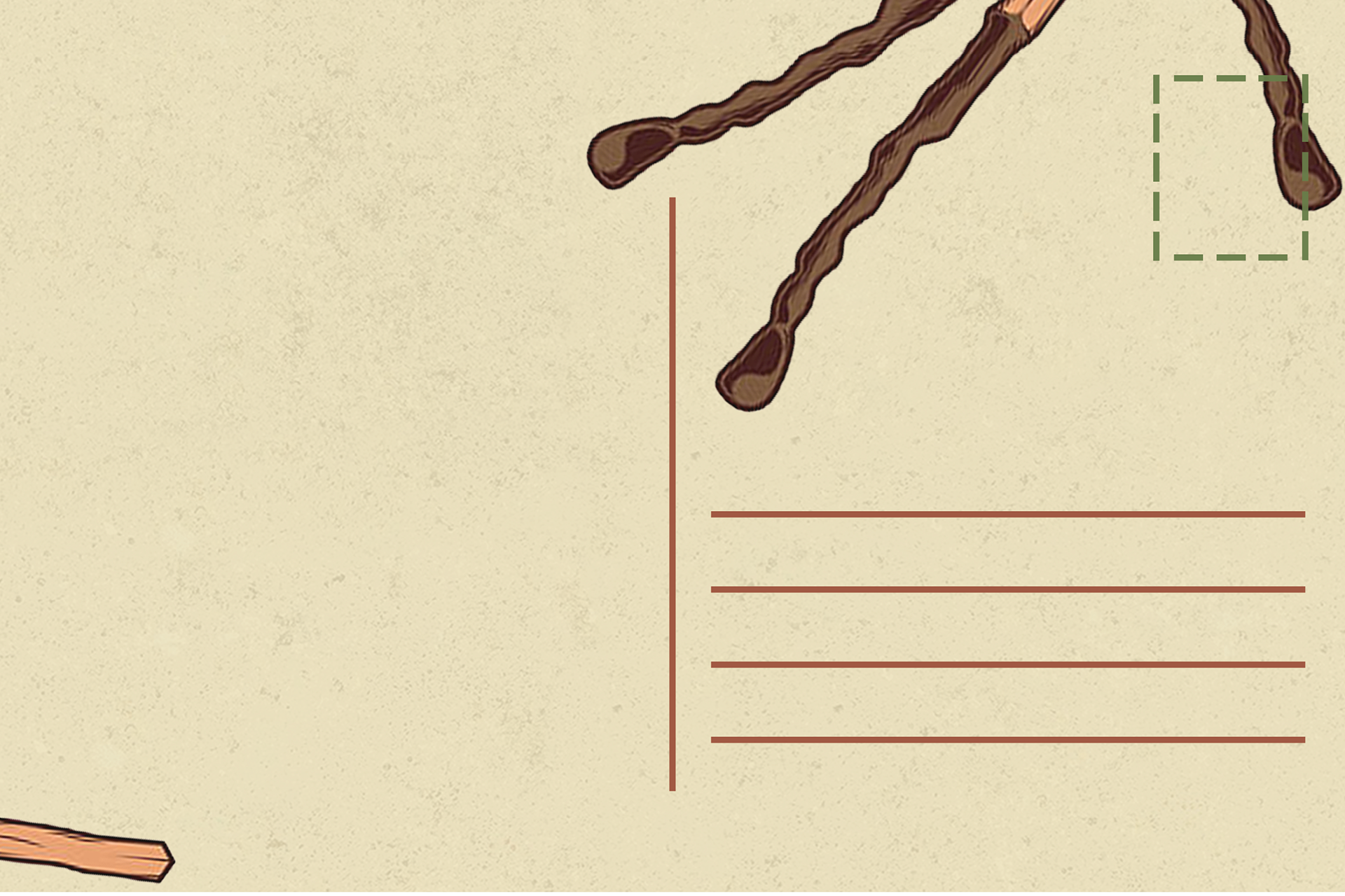 Postcard Back Concept. Made in Adobe Illustrator. Inspired by Saint Motel. Dec 2023.