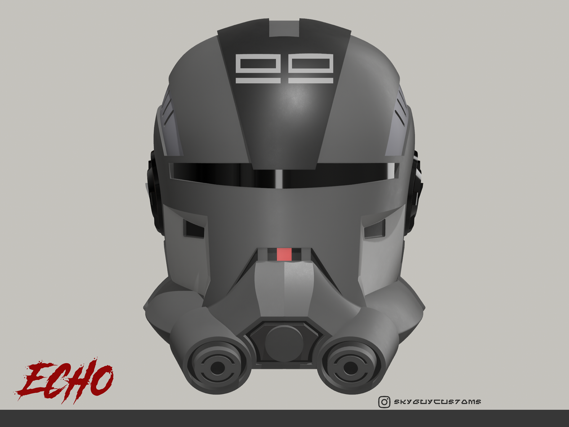 Echo helmet. Made in Shapr3d. Aug 2023.