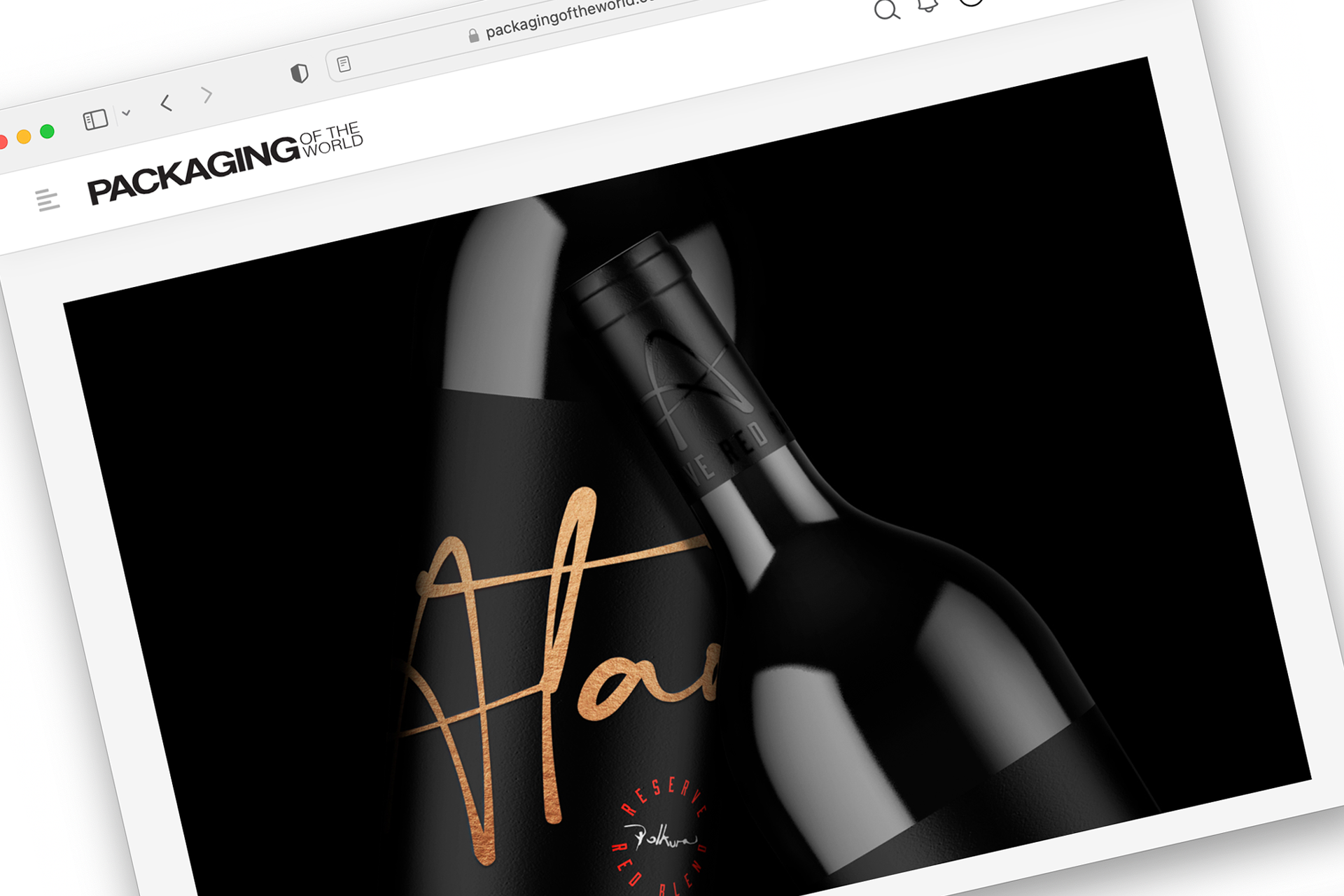 packaging of the world wine label