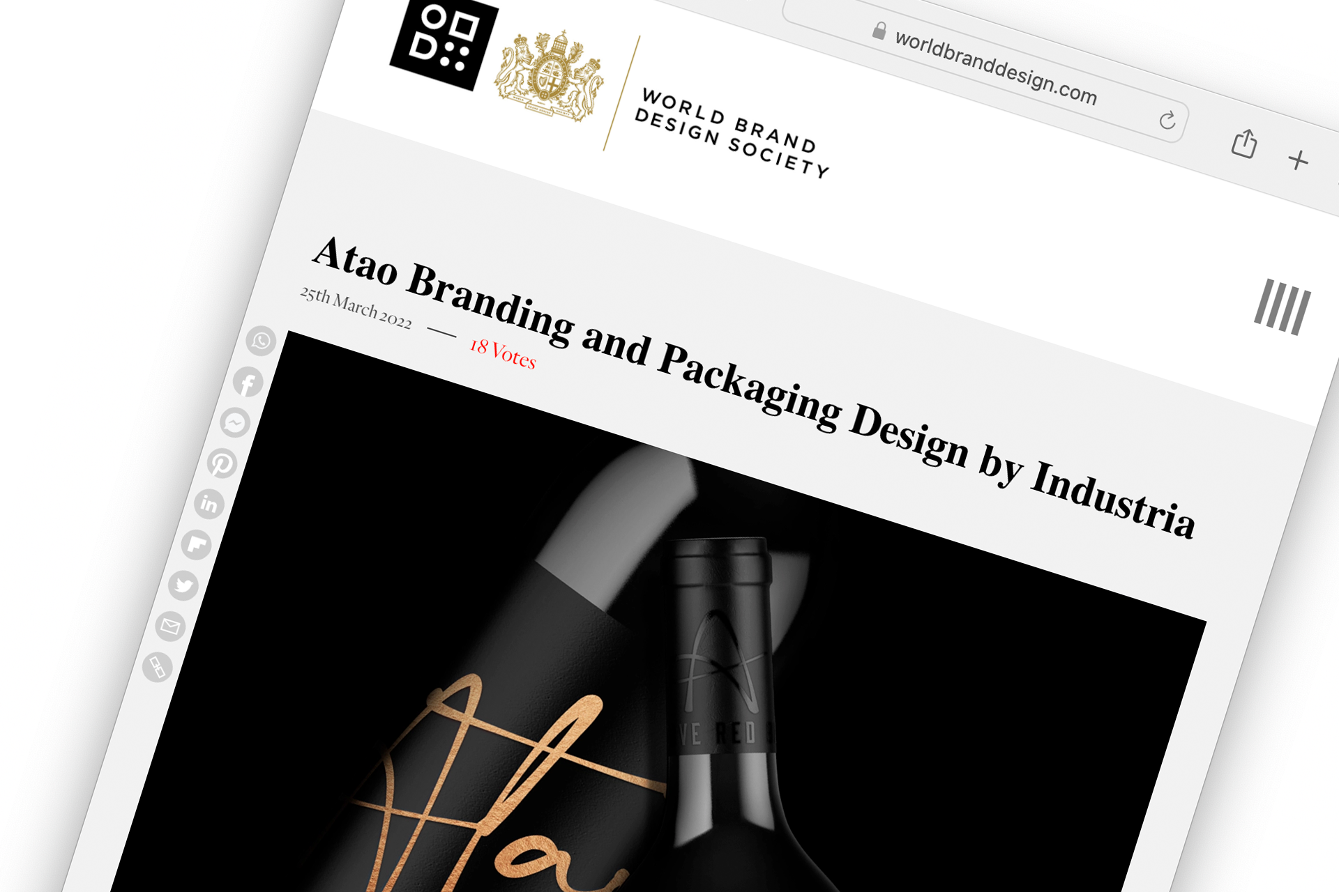 world brand design society wine packaging